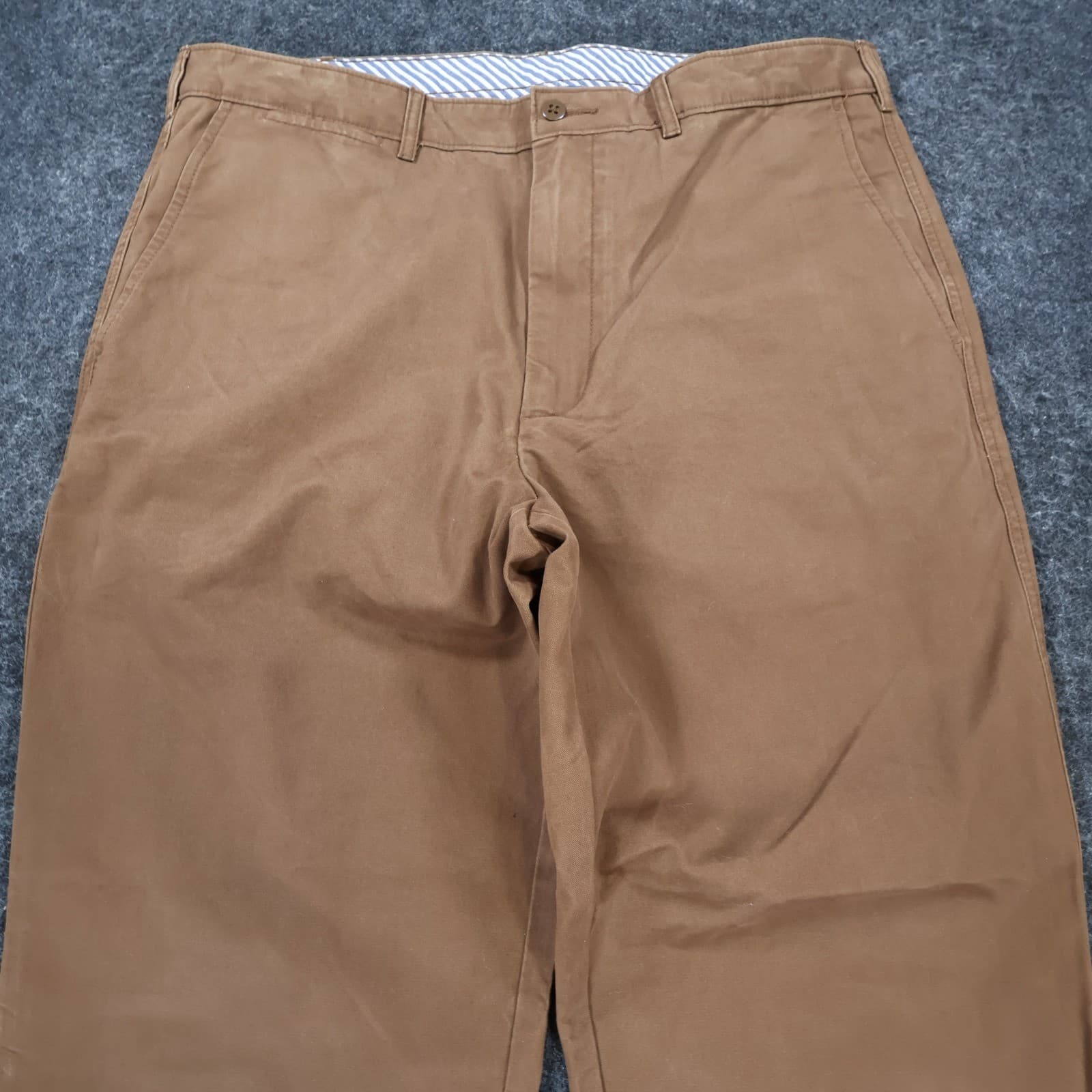 Cremieux Chino Pants Mens 36x29 Brown 100% Cotton Regular Fit Casual Trousers - Thumbnail 11