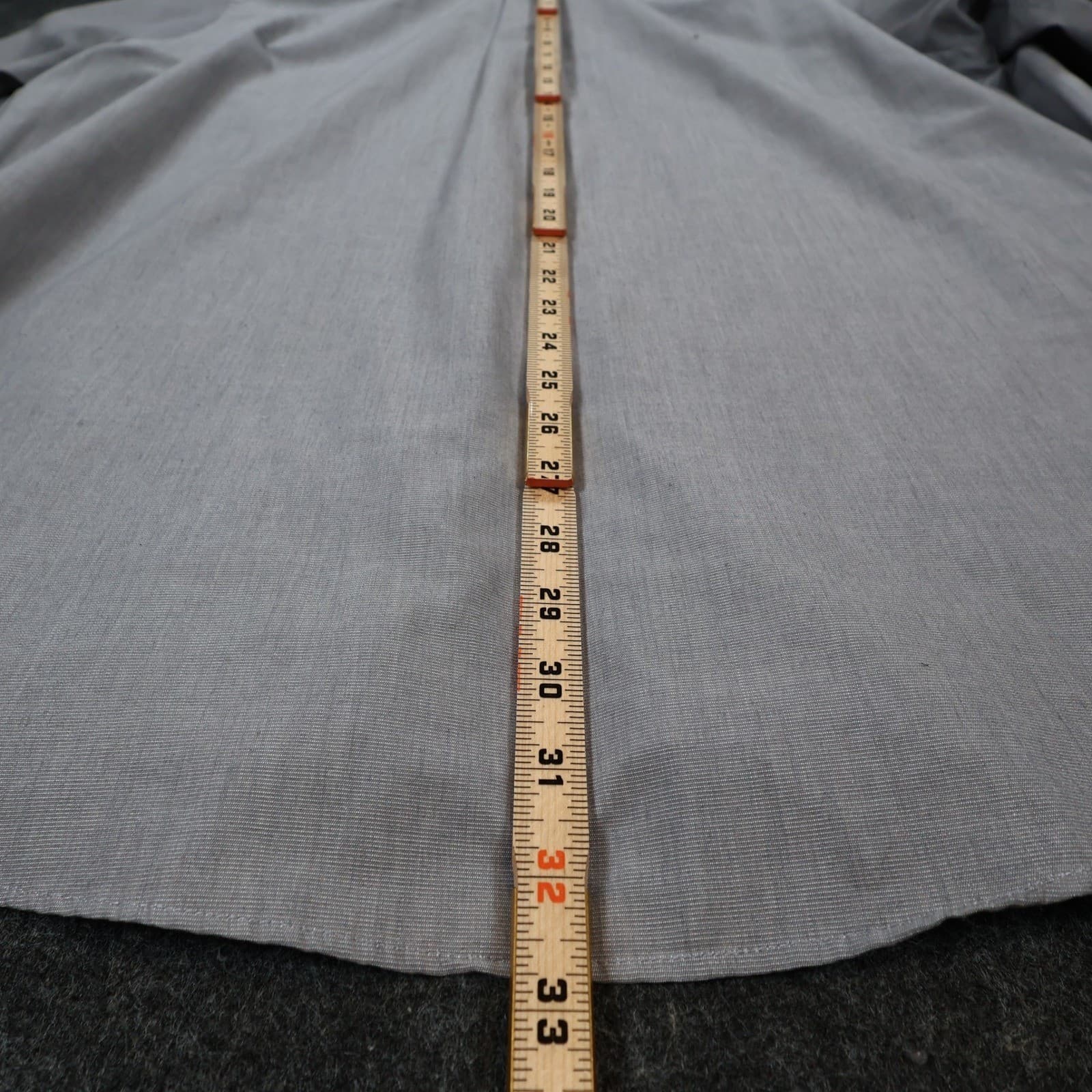 Van Heusen Button Down Shirt Mens 17 34/35 Gray Textured Long Sleeve Dress Shirt - Thumbnail 5