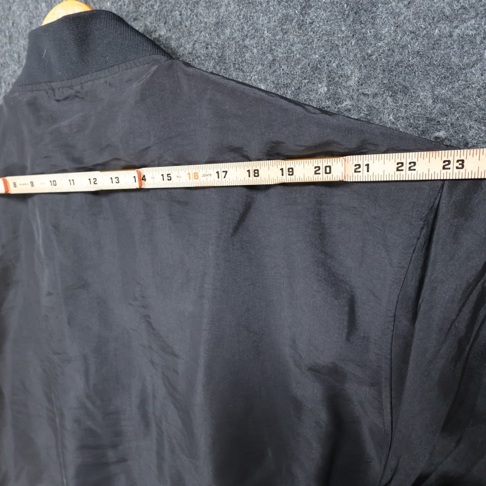 Surf Style Bomber Jacket Mens XXL Black Polyester Blend Regular Windbreaker Zip - Thumbnail 6