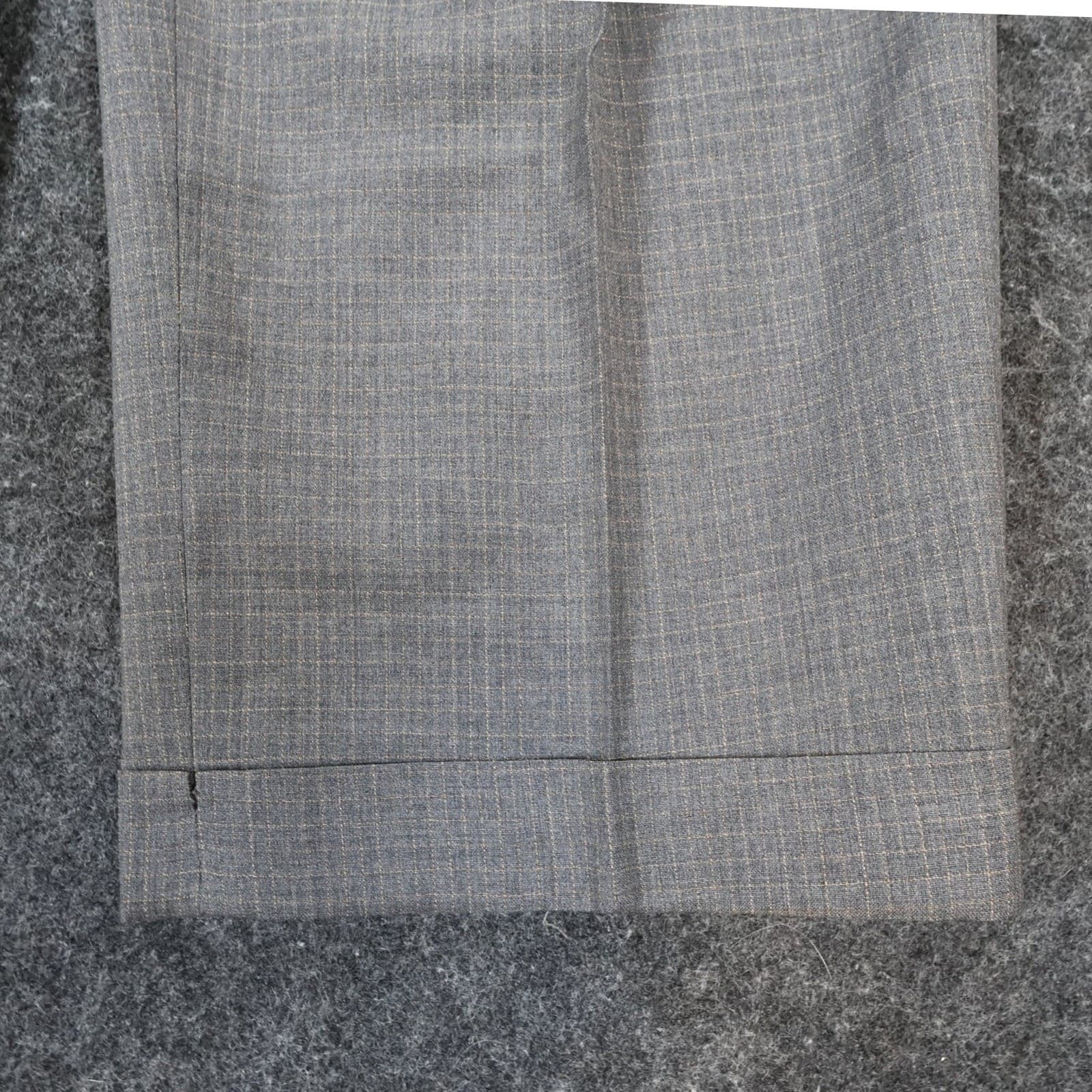 Tallia Uomo Dress Pants Mens 34R Grey Super 100s Wool Pleated Cuffed Trousers - Thumbnail 13