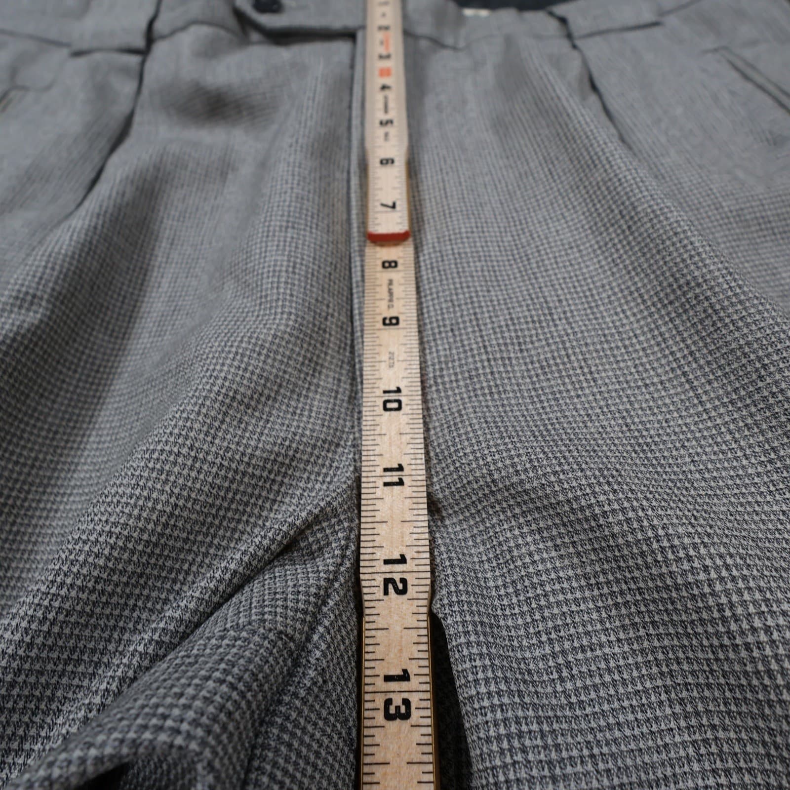 Tallia Uomo Dress Pants Mens 34R Gray Wool Blend Pleated Cuffed Trousers - Thumbnail 5