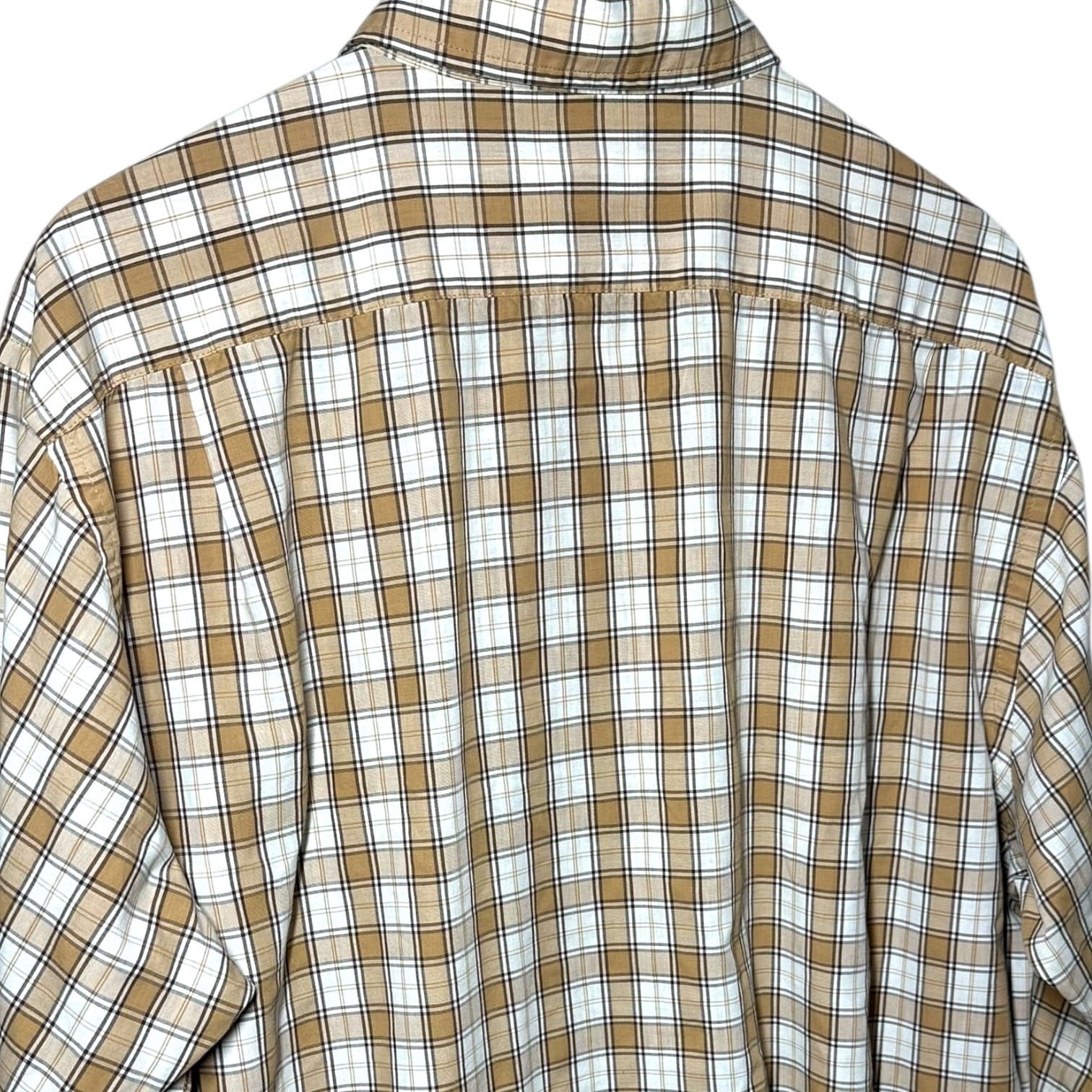Puritan Mens XL Long Sleeve Button Down Plaid Stretch Shirt Casual Office - Thumbnail 5