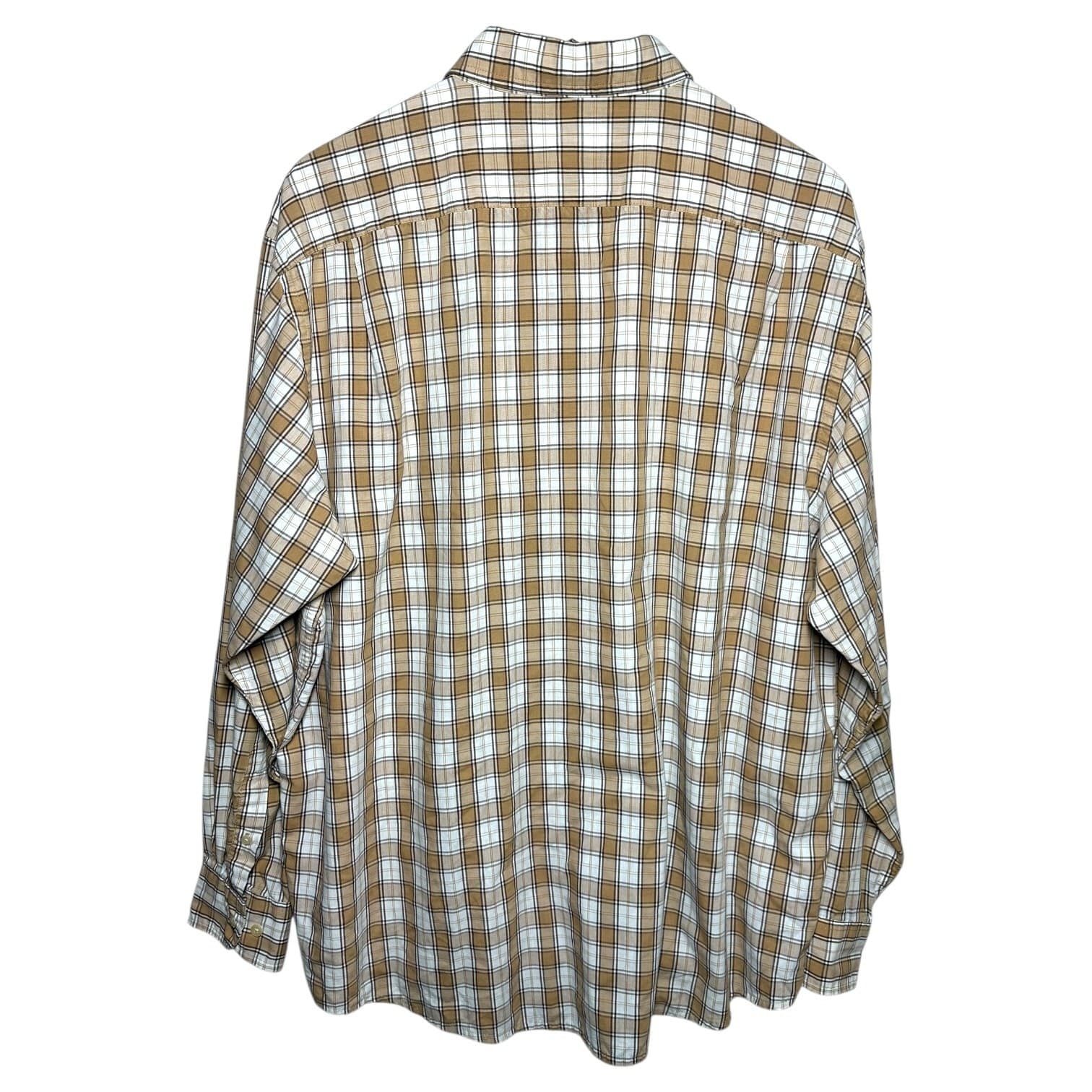 Puritan Mens XL Long Sleeve Button Down Plaid Stretch Shirt Casual Office - Thumbnail 3