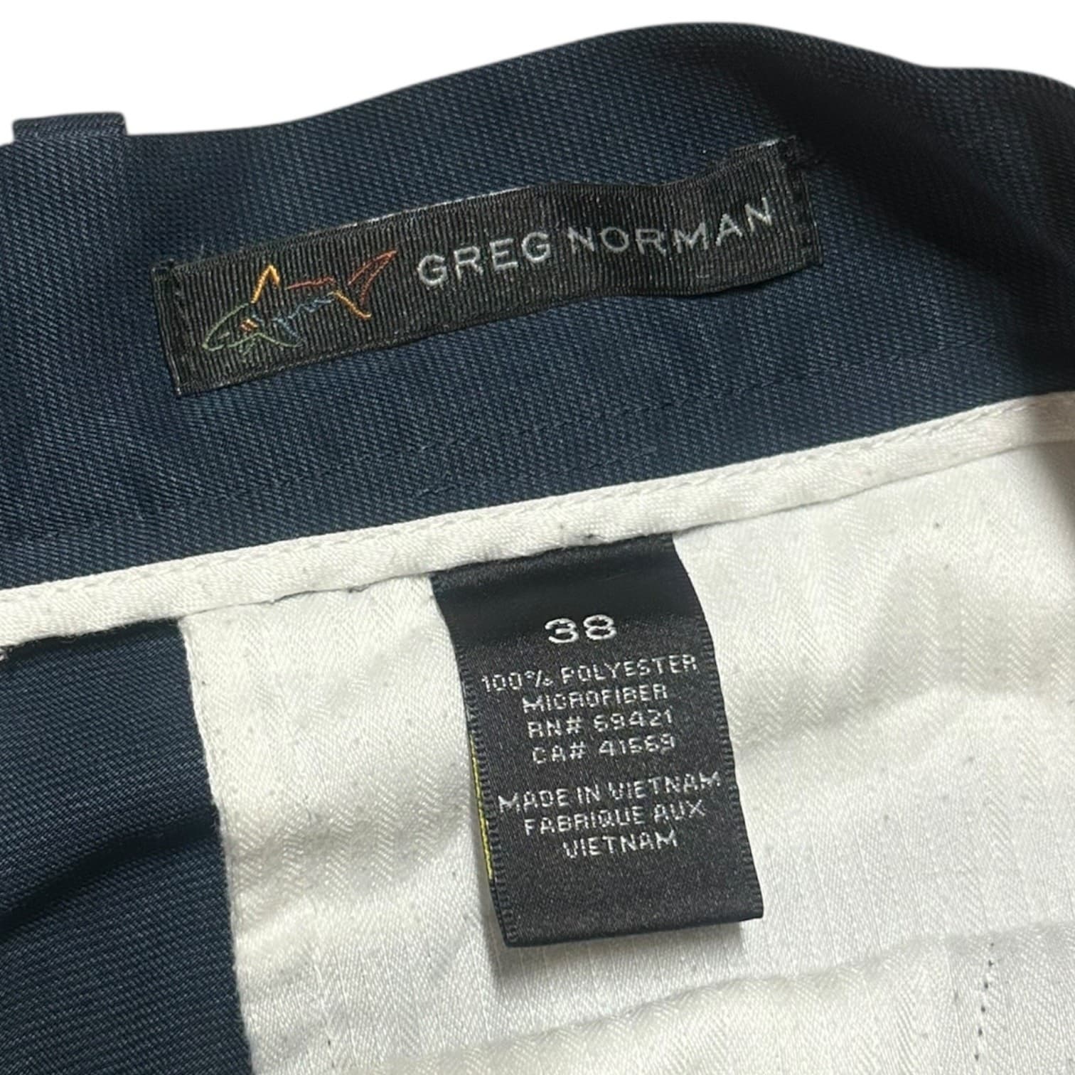Greg Norman Men's Men's 38 Navy Blue Pleated Microfiber Golf Shorts Navy Blue - Thumbnail 5