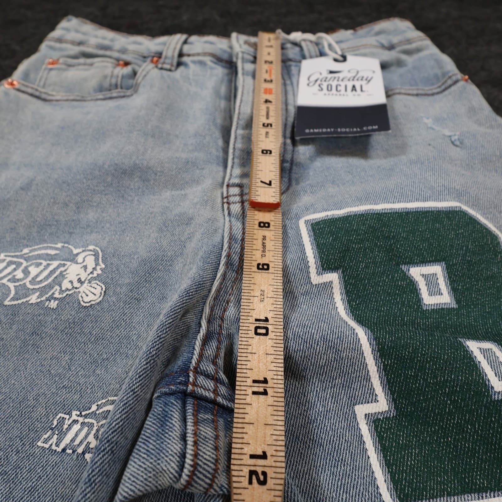 Gameday Social Jeans Womens 26 Blue Cotton NDSU Bison Straight Leg High Rise New - Thumbnail 5