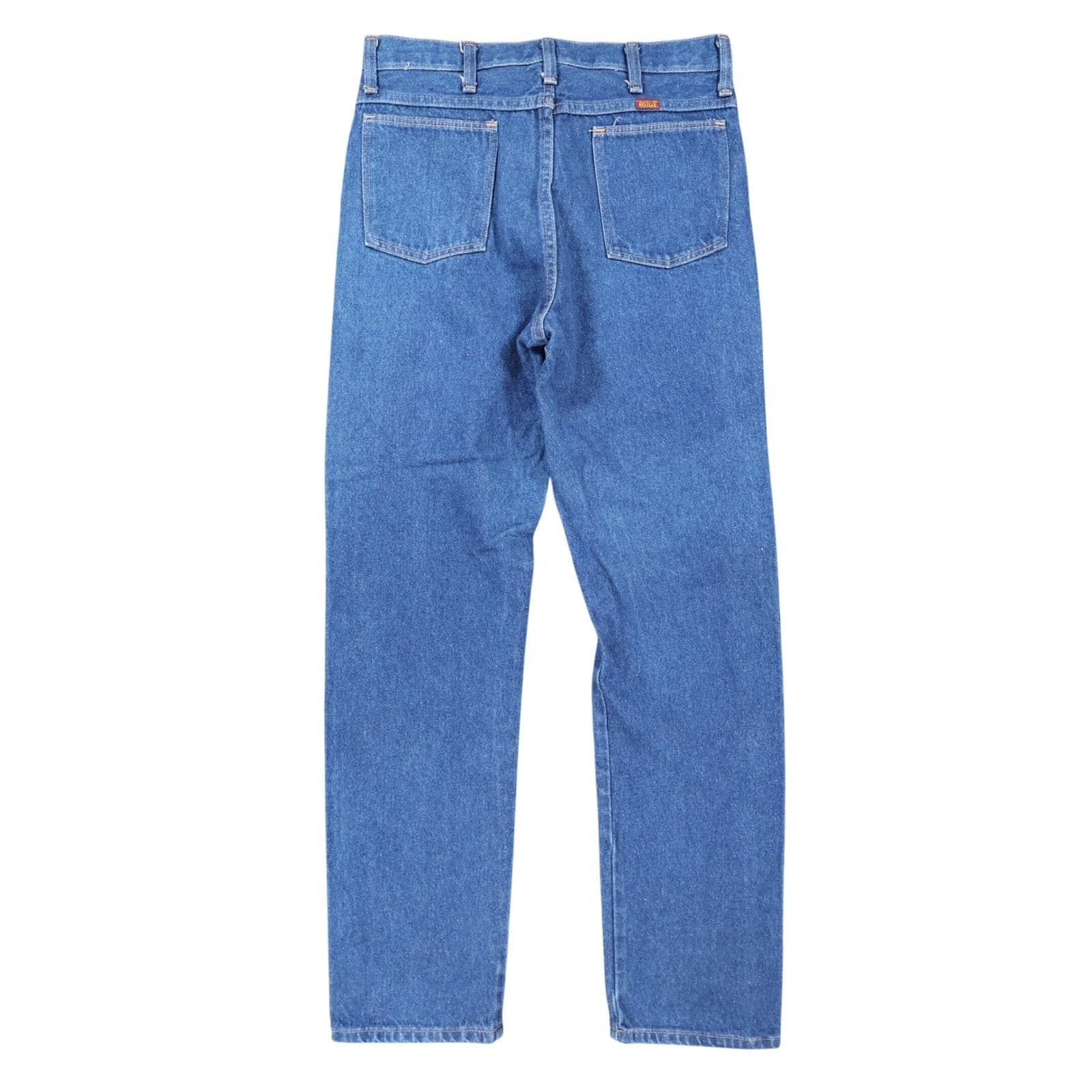 Rustler Straight Leg Jeans Mens 33x34 Blue 100% Cotton Regular Fit Vintage USA - Thumbnail 2