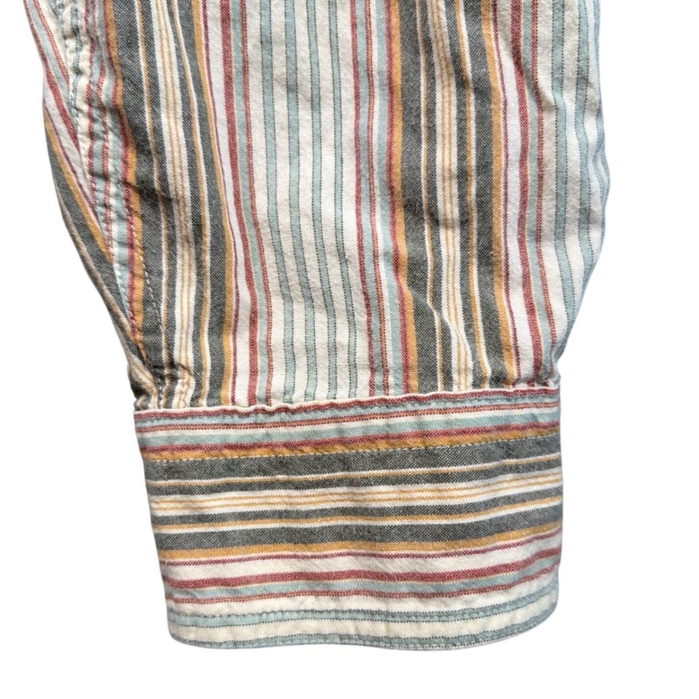 Vintage Woolrich Button Up Shirt Mens XL Multicolor Striped Long Sleeve - Thumbnail 7