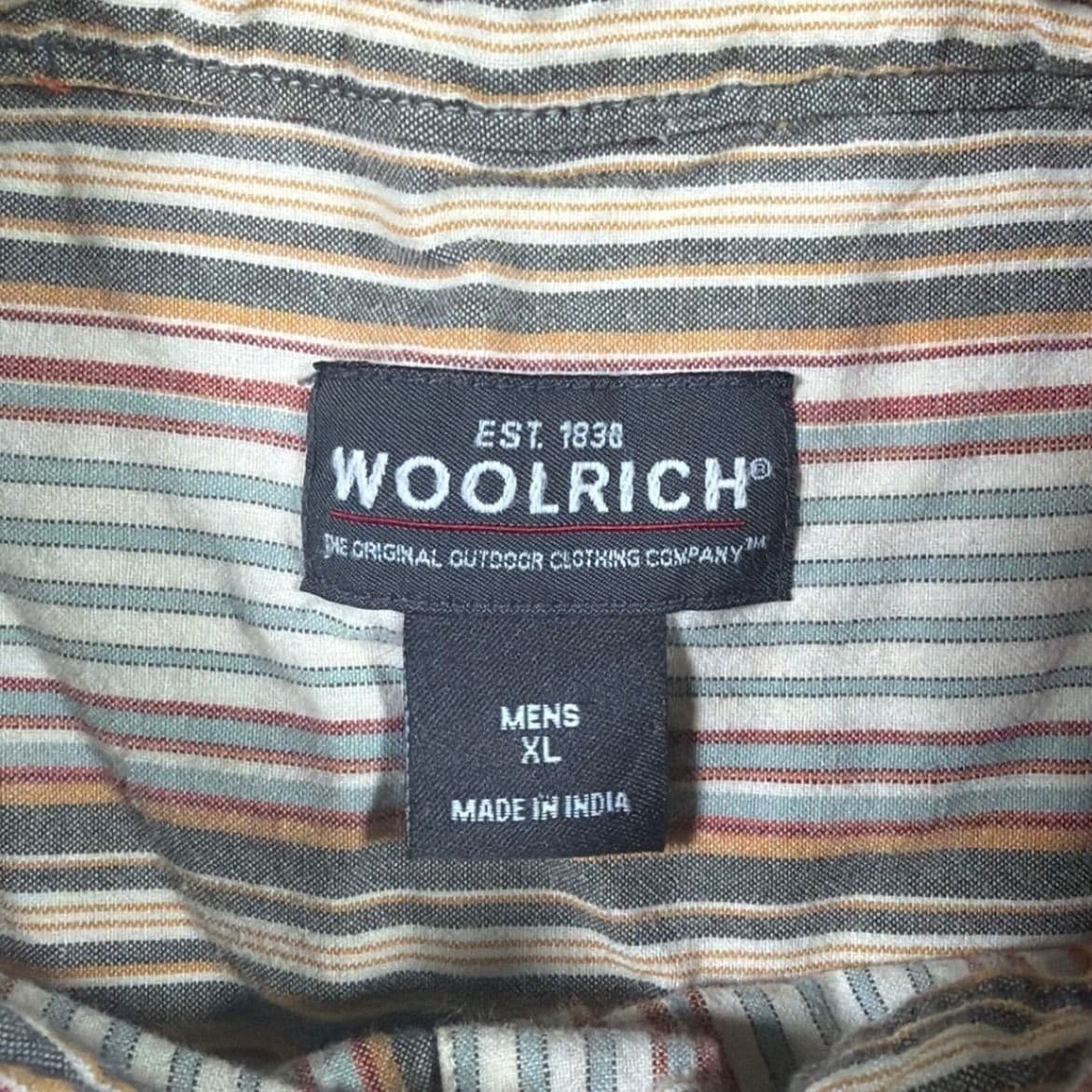 Vintage Woolrich Button Up Shirt Mens XL Multicolor Striped Long Sleeve - Thumbnail 8