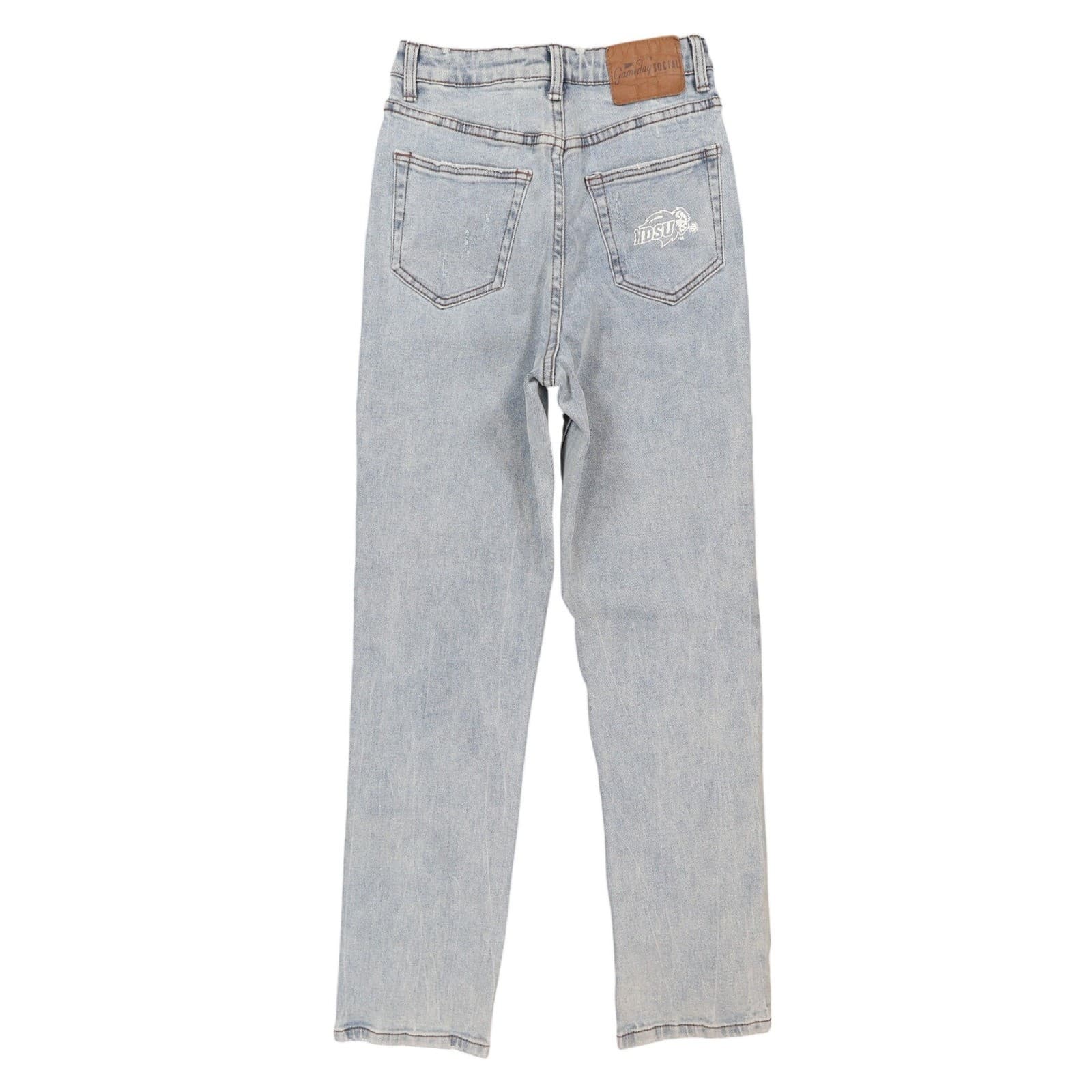 Gameday Social Jeans Womens 26 Blue Cotton NDSU Bison Straight Leg High Rise New - Thumbnail 2