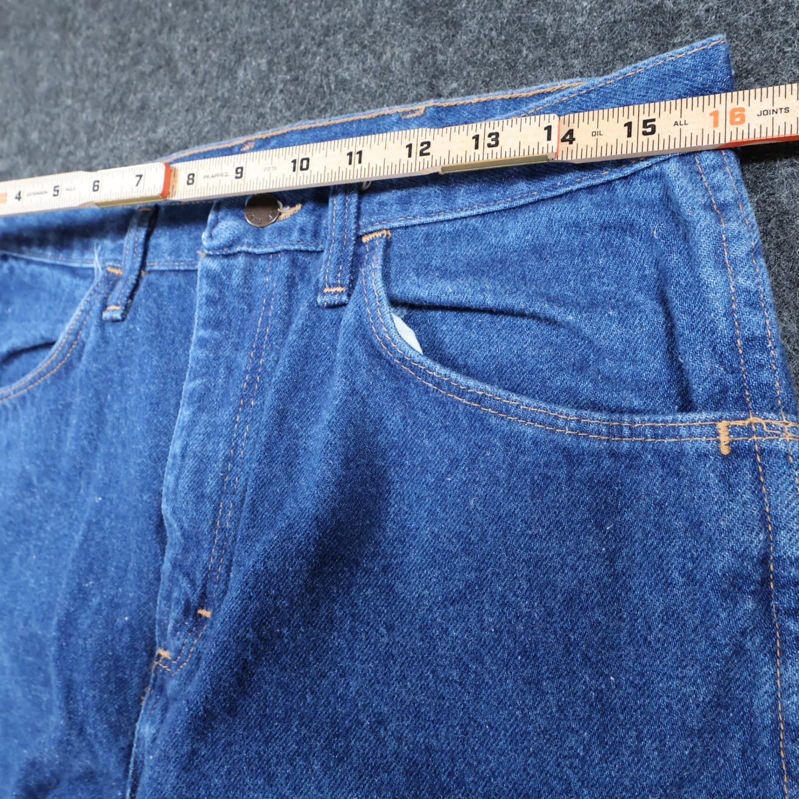 Rustler Straight Leg Jeans Mens 33x34 Blue 100% Cotton Regular Fit Vintage USA - Thumbnail 6