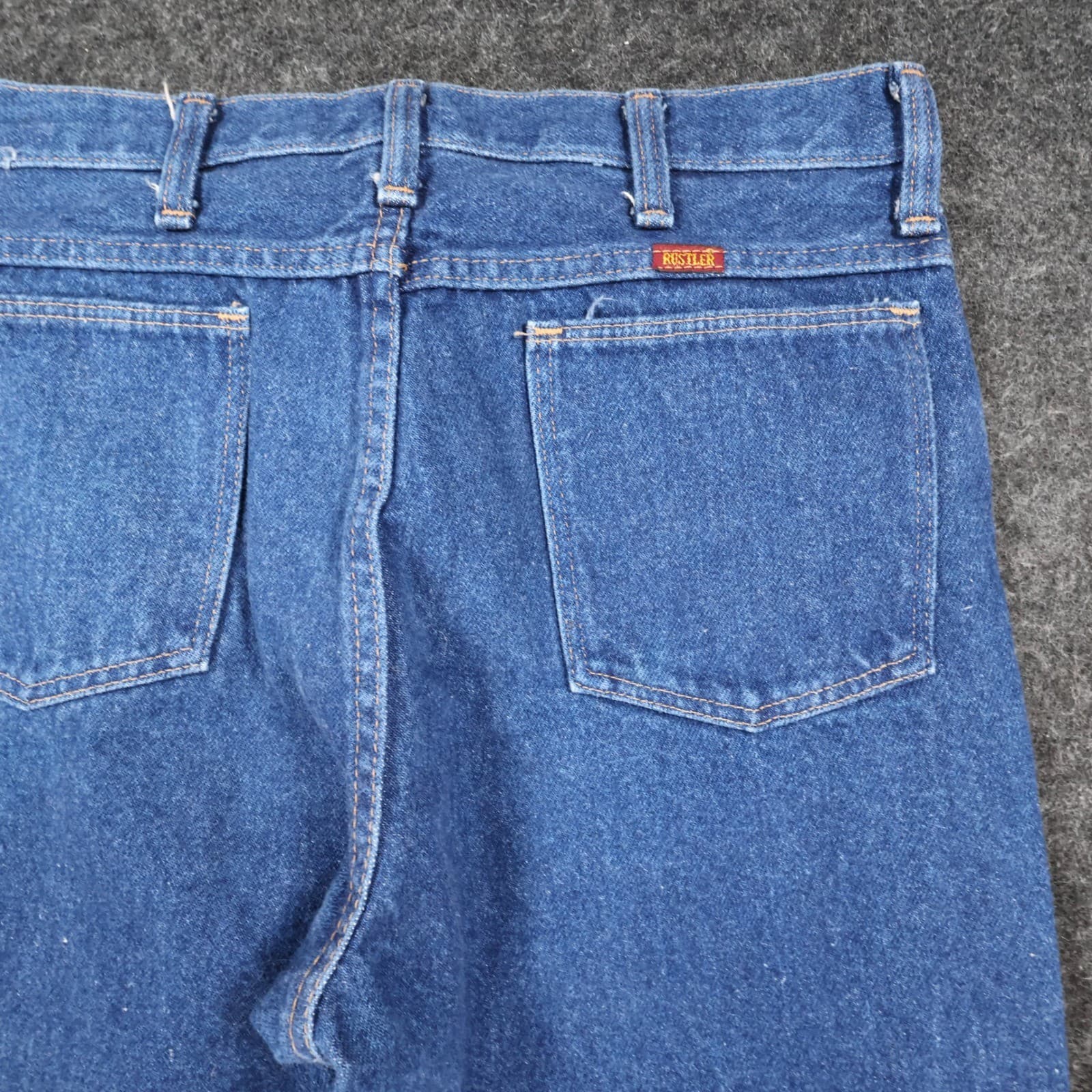Rustler Straight Leg Jeans Mens 33x34 Blue 100% Cotton Regular Fit Vintage USA - Thumbnail 9