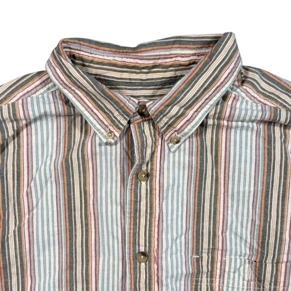 Vintage Woolrich Button Up Shirt Mens XL Multicolor Striped Long Sleeve - Thumbnail 4
