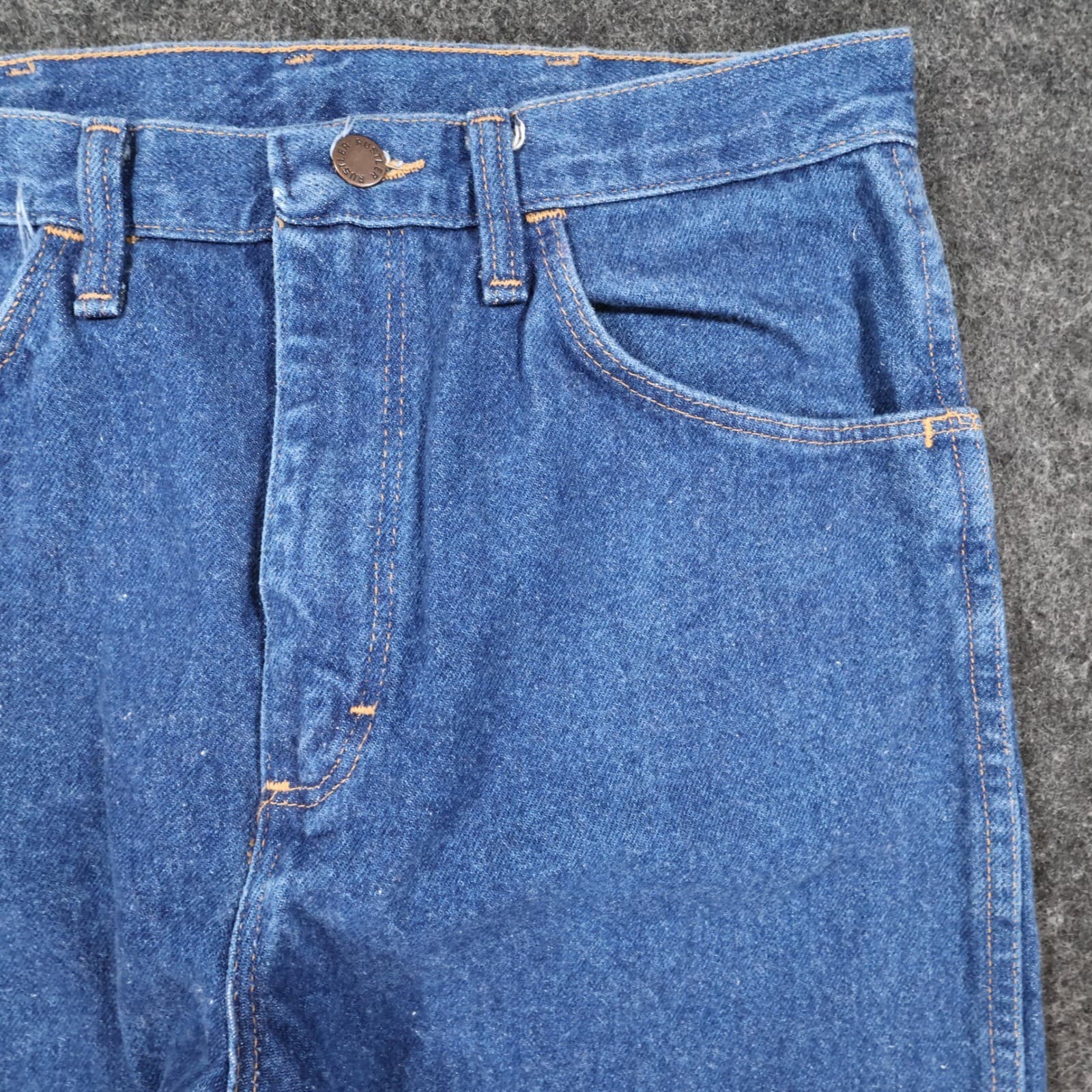 Rustler Straight Leg Jeans Mens 33x34 Blue 100% Cotton Regular Fit Vintage USA - Thumbnail 8
