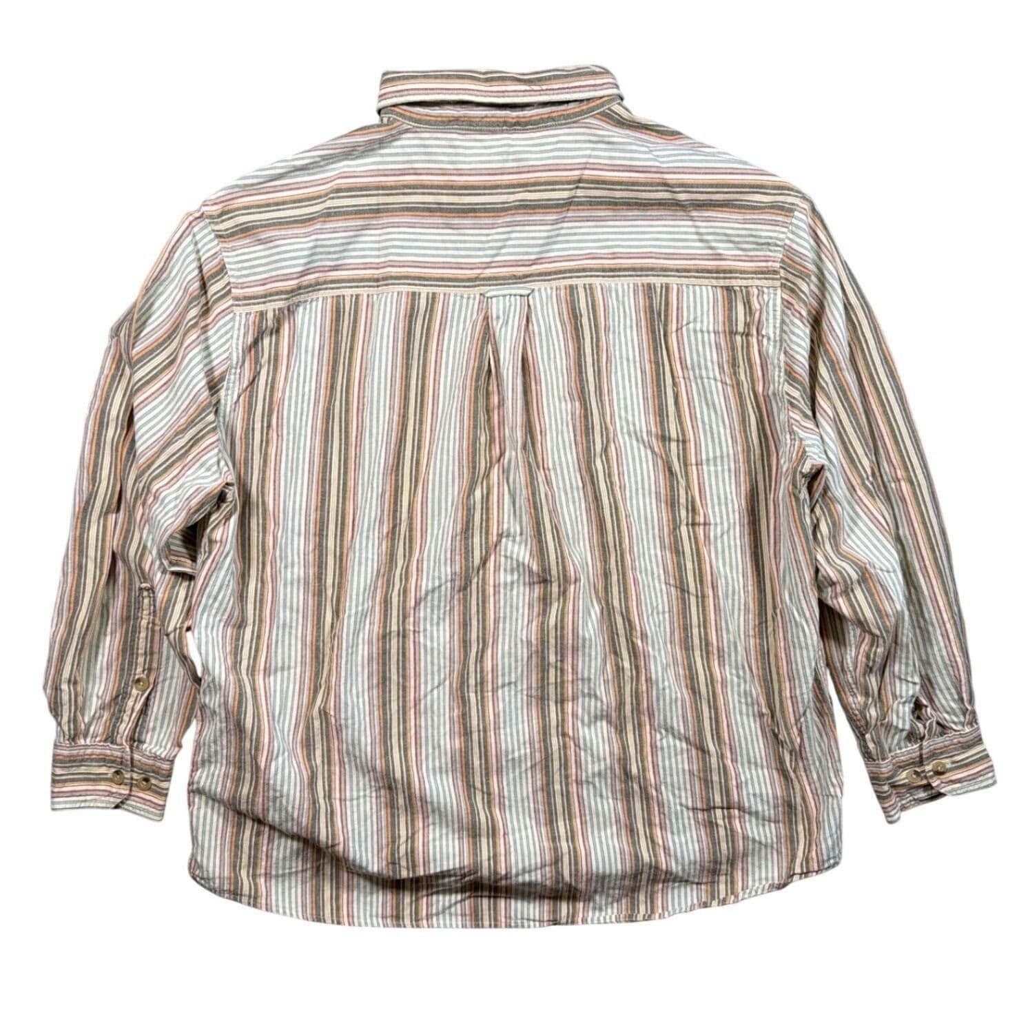 Vintage Woolrich Button Up Shirt Mens XL Multicolor Striped Long Sleeve - Thumbnail 3
