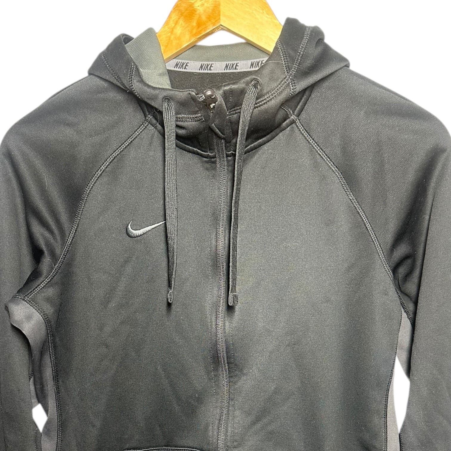 Nike Therma-FIT Black Full-Zip Hoodie Men's Size M Athletic Wear - Thumbnail 2