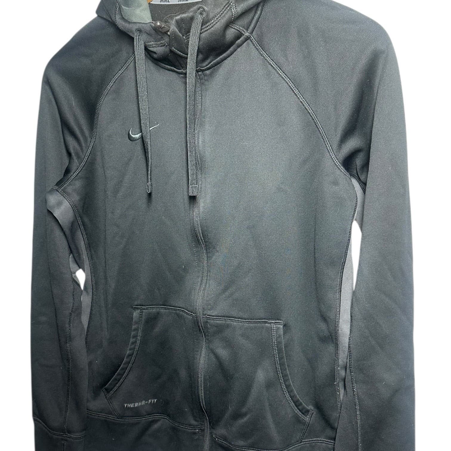 Nike Therma-FIT Black Full-Zip Hoodie Men's Size M Athletic Wear - Thumbnail 3