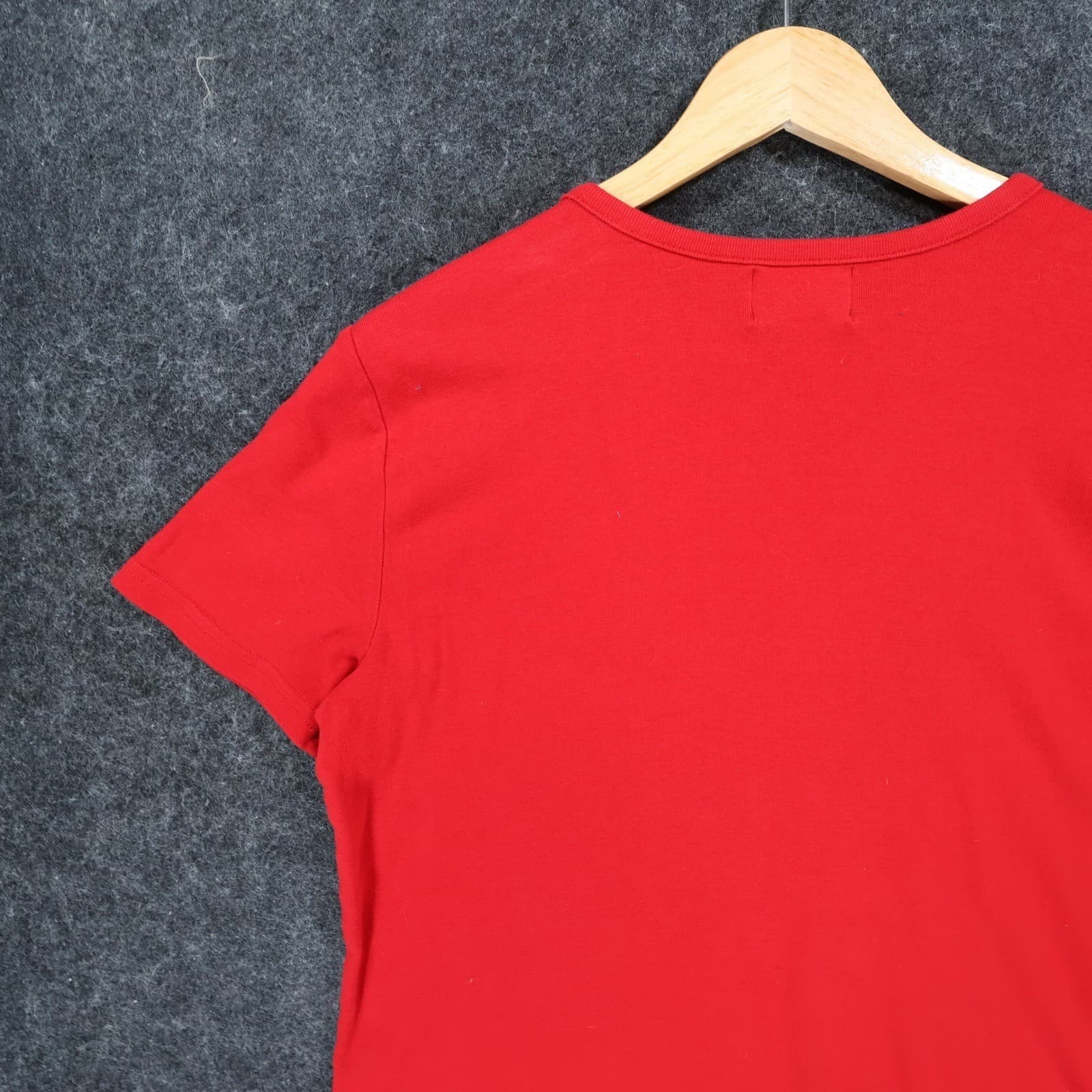 Chaps Classics T-Shirt Womens Large Red Cotton Nautical Button Shoulder Tee - Thumbnail 9