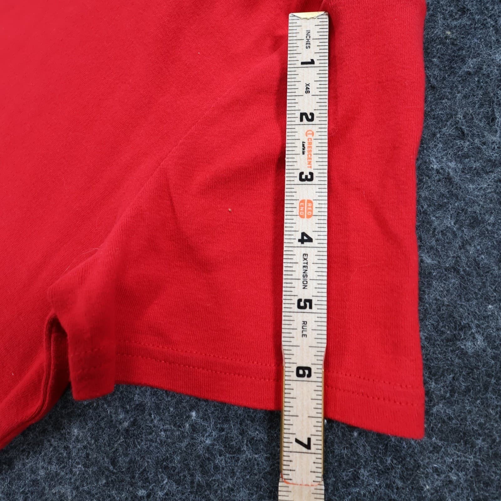 Chaps Classics T-Shirt Womens Large Red Cotton Nautical Button Shoulder Tee - Thumbnail 3