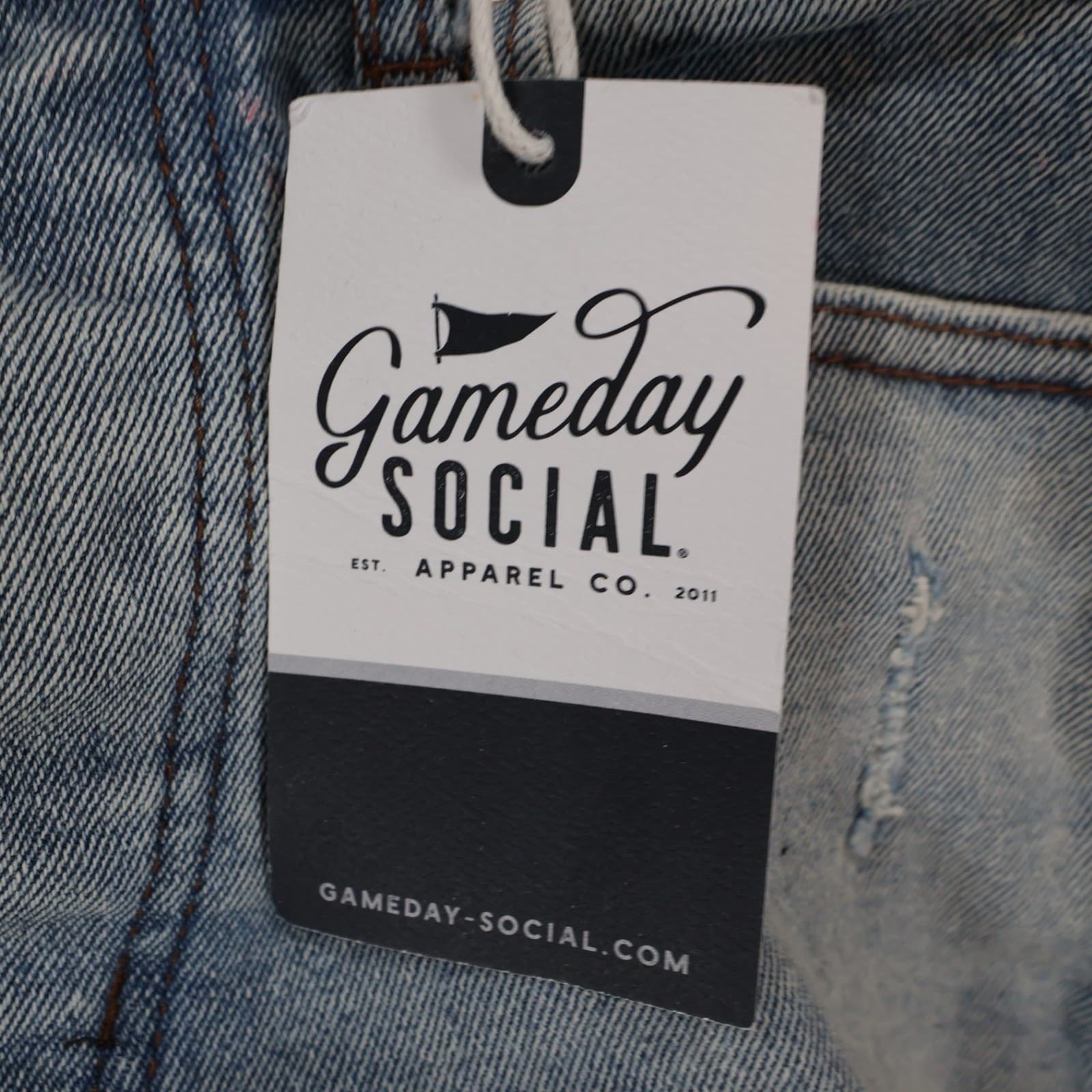 Gameday Social Jeans Womens 26 Blue Cotton NDSU Bison Straight Leg High Rise New - Thumbnail 14