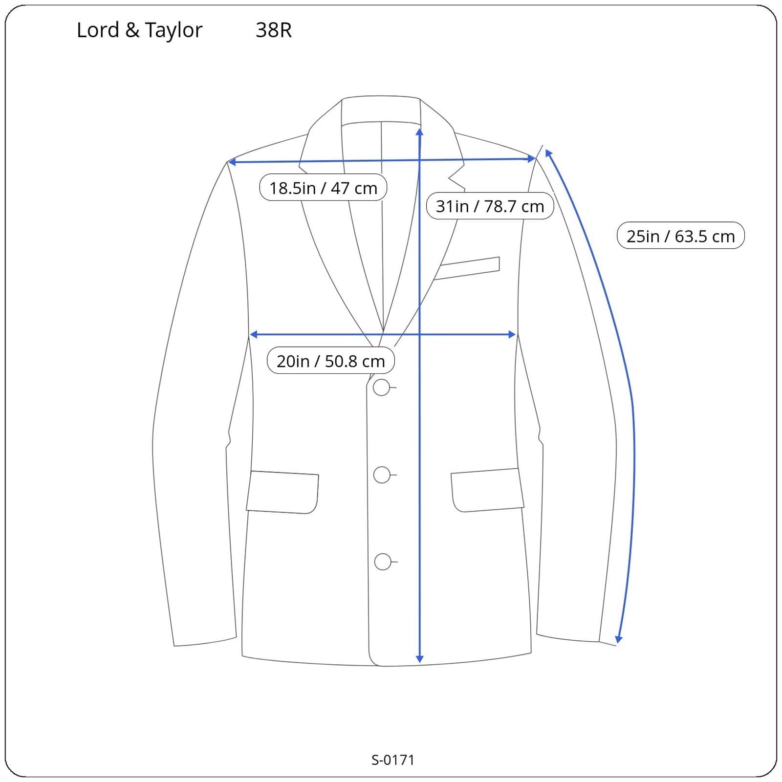 Lord & Taylor Fifth Avenue Collection Mens Check Size 38R Blazer Sport Coat - Thumbnail 8