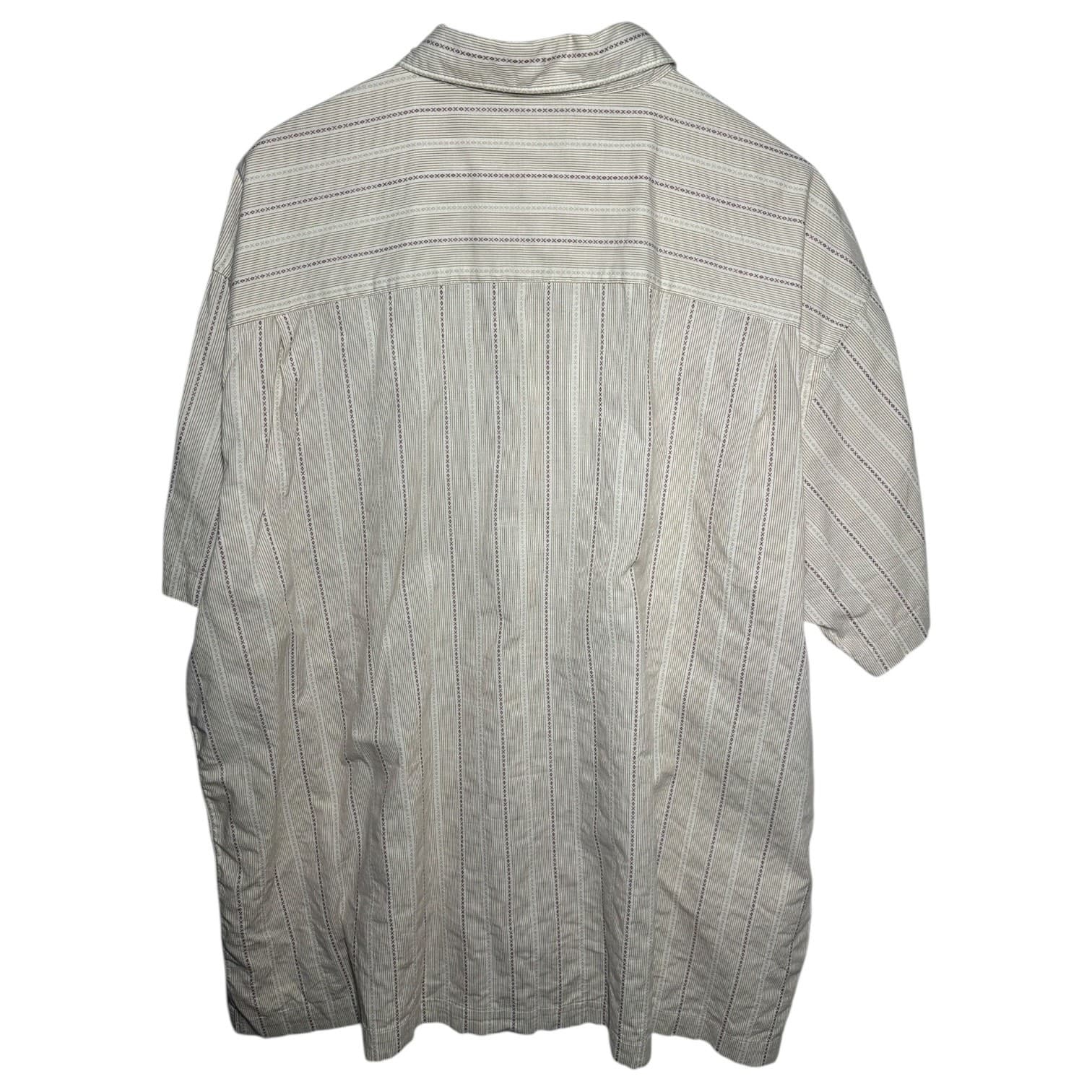 Arrow Men's Size XXL Striped Short Sleeve Cotton Shirt - Thumbnail 3