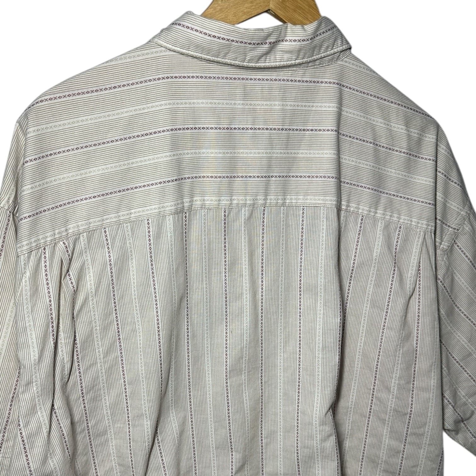 Arrow Men's Size XXL Striped Short Sleeve Cotton Shirt - Thumbnail 5