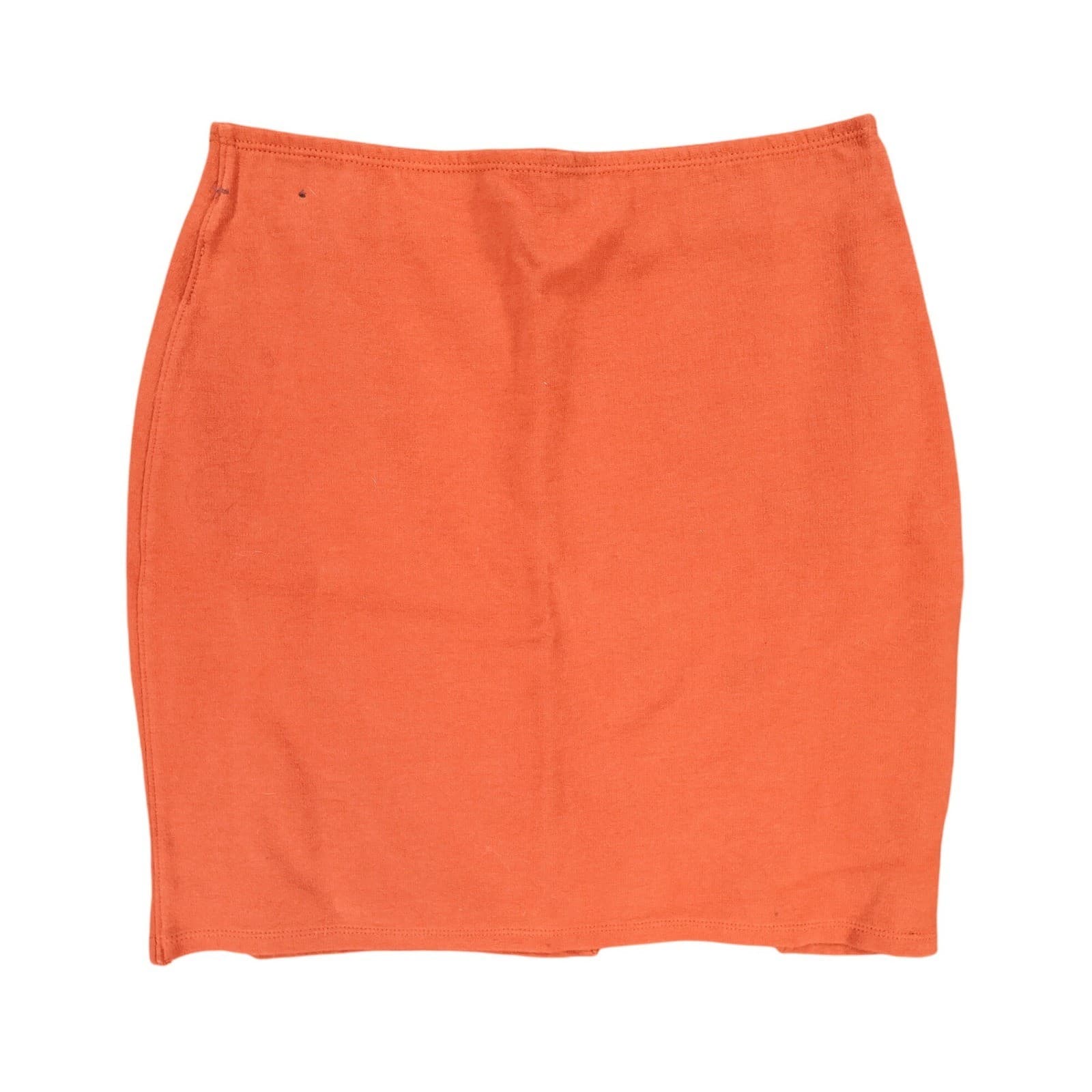 Abercrombie & Fitch Mini Skirt Womens XS Orange Cotton Blend Wrap Front Slim - Thumbnail 2