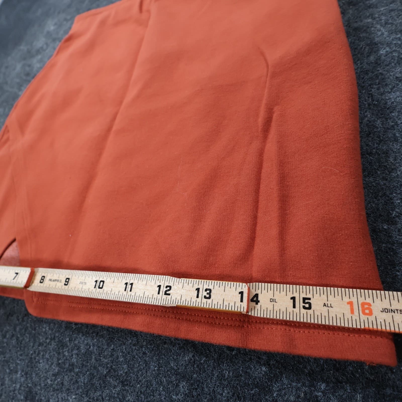 Abercrombie & Fitch Mini Skirt Womens XS Orange Cotton Blend Wrap Front Slim - Thumbnail 5