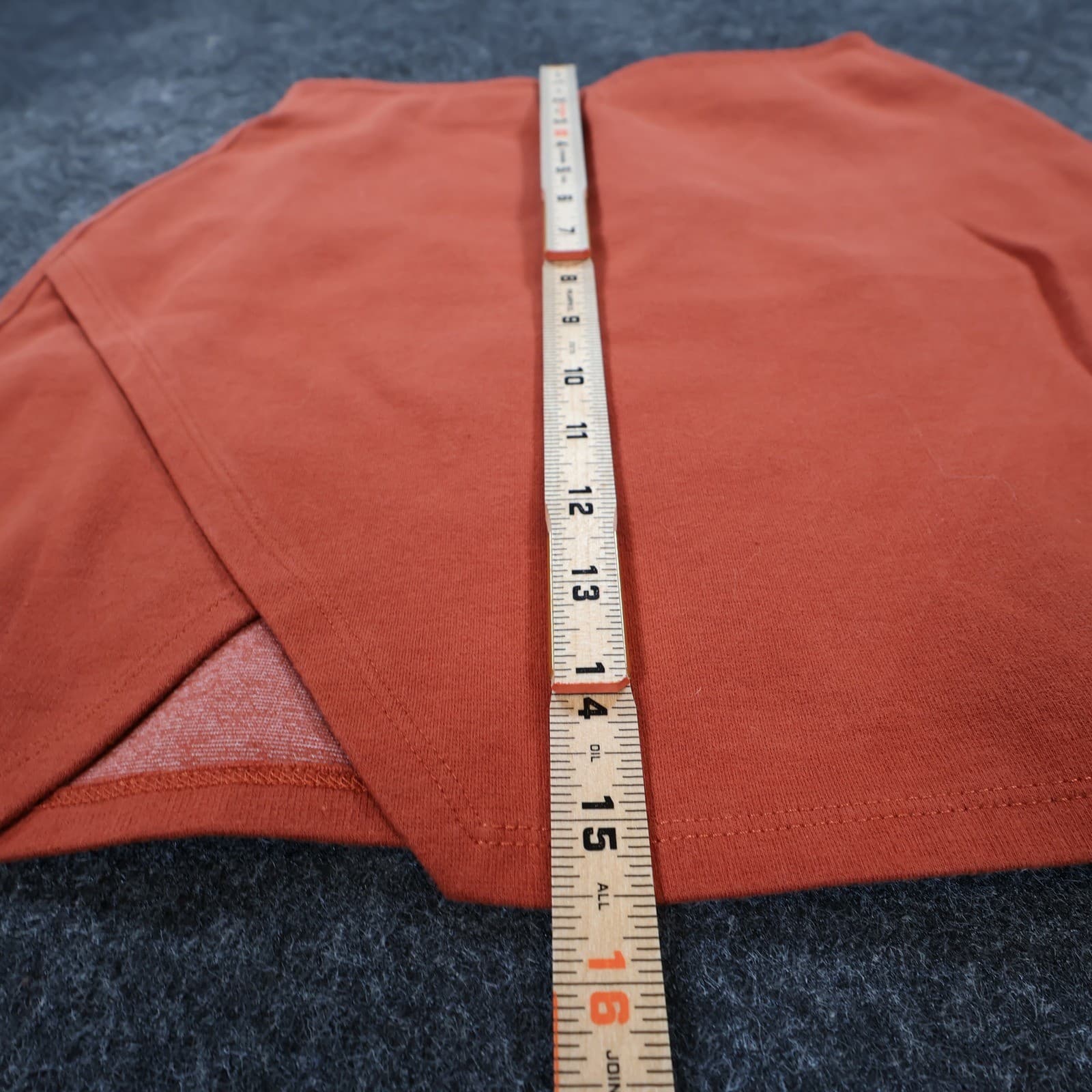 Abercrombie & Fitch Mini Skirt Womens XS Orange Cotton Blend Wrap Front Slim - Thumbnail 4