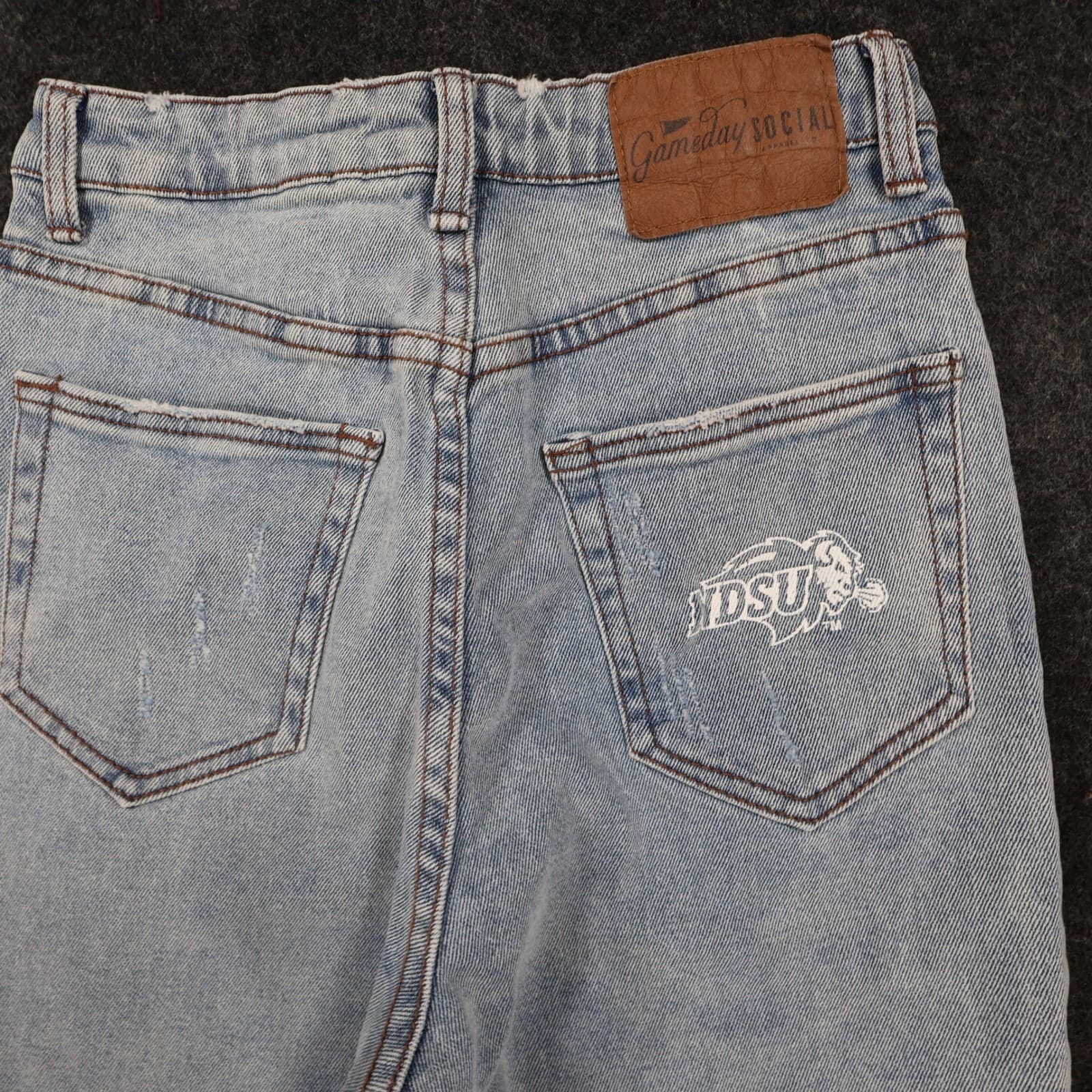 Gameday Social Jeans Womens 26 Blue Cotton NDSU Bison Straight Leg High Rise New - Thumbnail 13