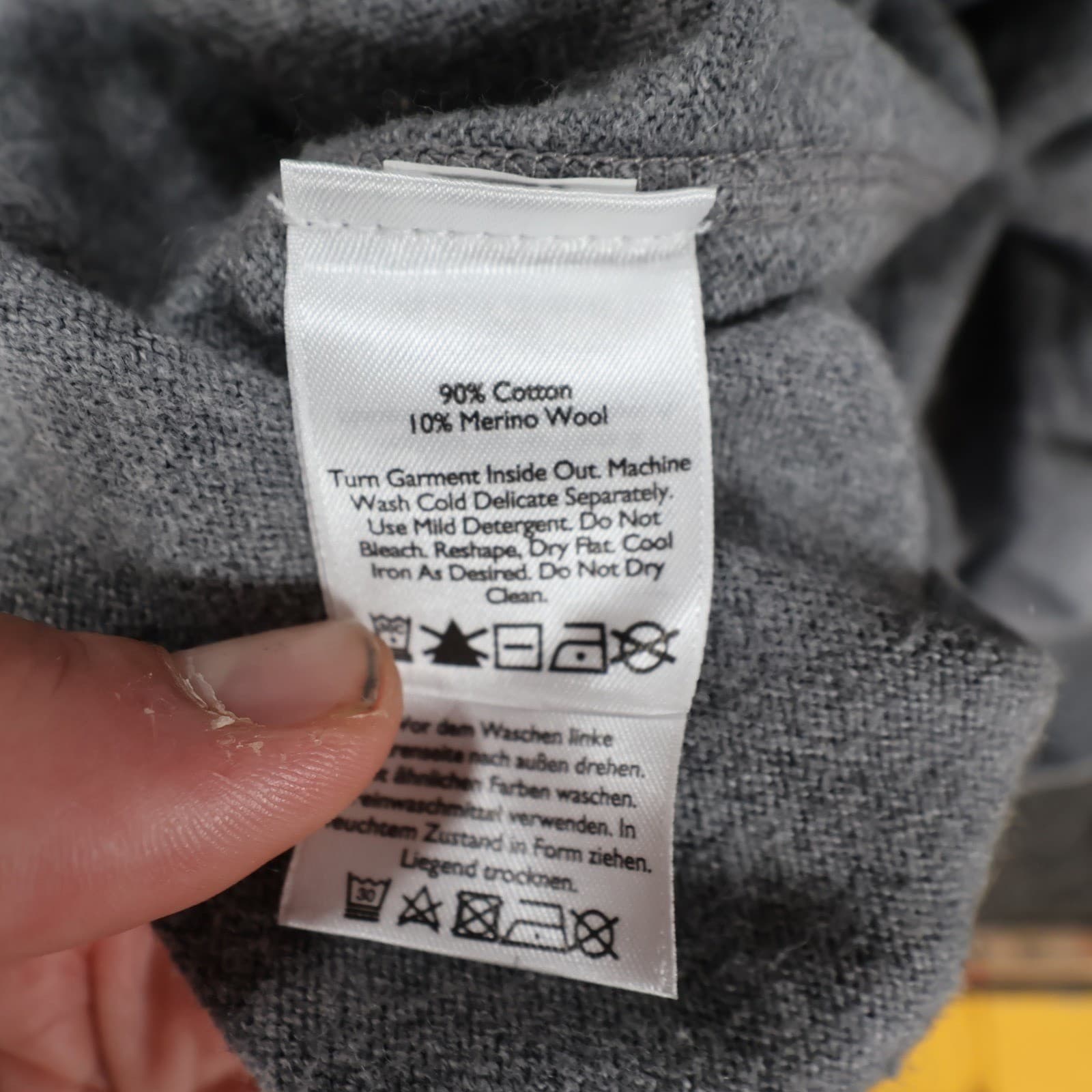 Eddie Bauer V-Neck Sweater Mens XL Gray Excellent Classic Knit - Thumbnail 8