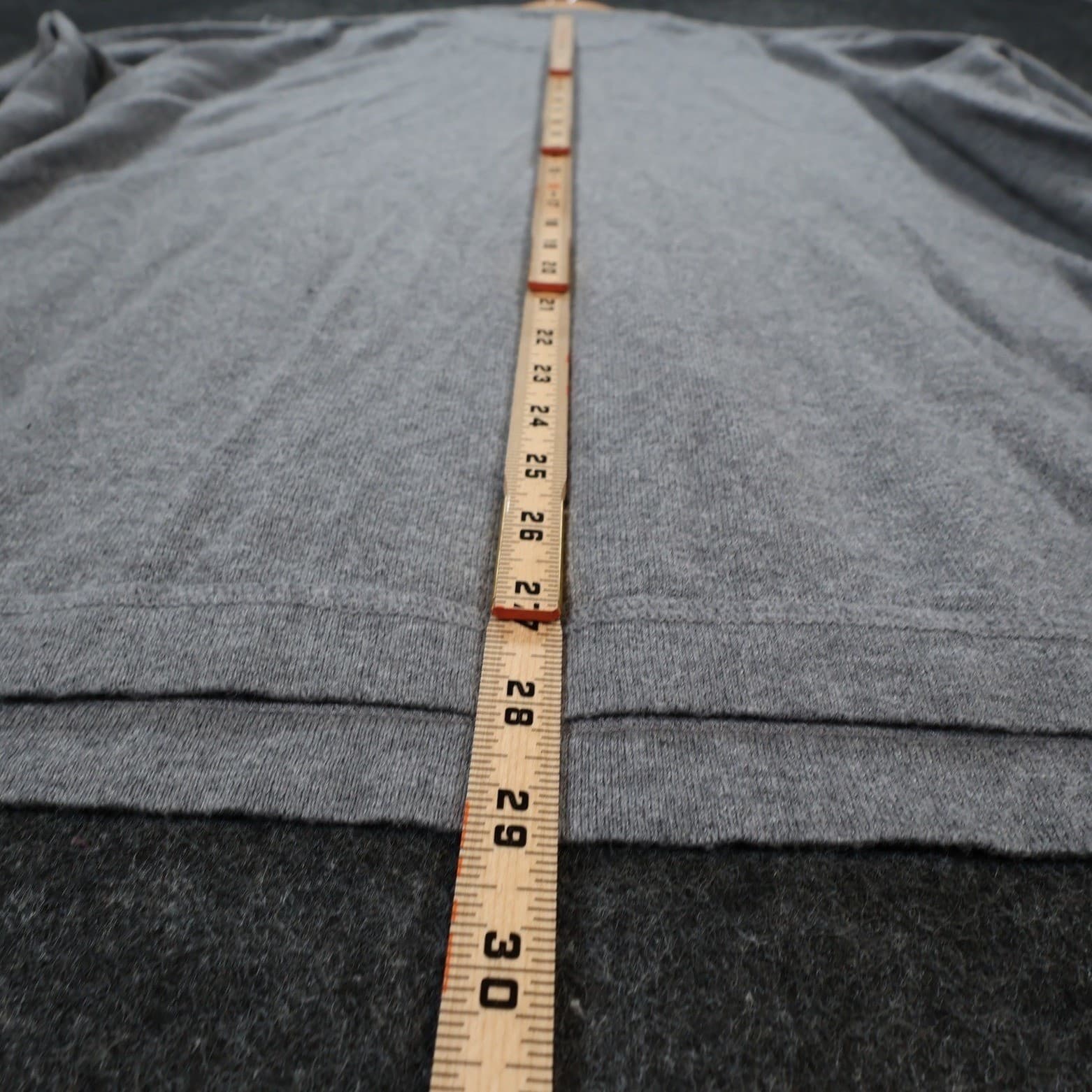 Eddie Bauer V-Neck Sweater Mens XL Gray Excellent Classic Knit - Thumbnail 5