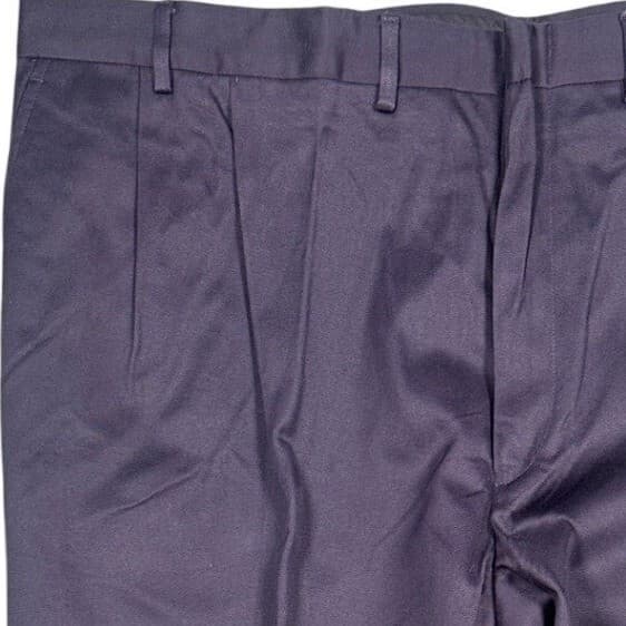 Lands End Mens 44 Long Navy Blue Pleated Dress Pants Chinos Straight Leg Classic - Thumbnail 3