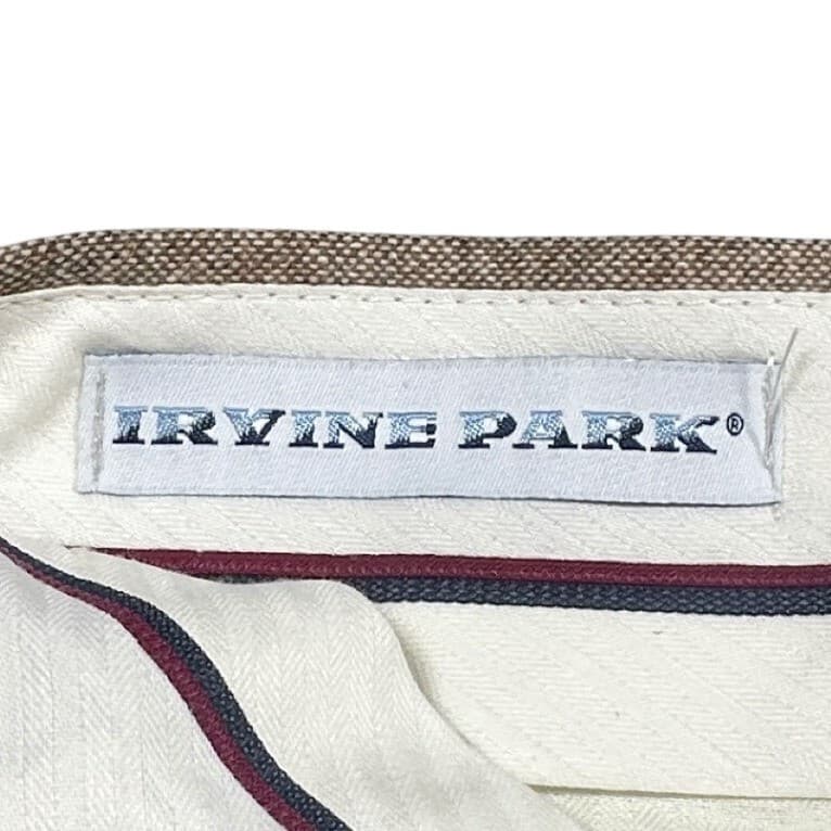 Irvine Park Mens Size 44 Wool Cashmere Blend Pleated Dress Pants Tan 42x33.5 - Thumbnail 5