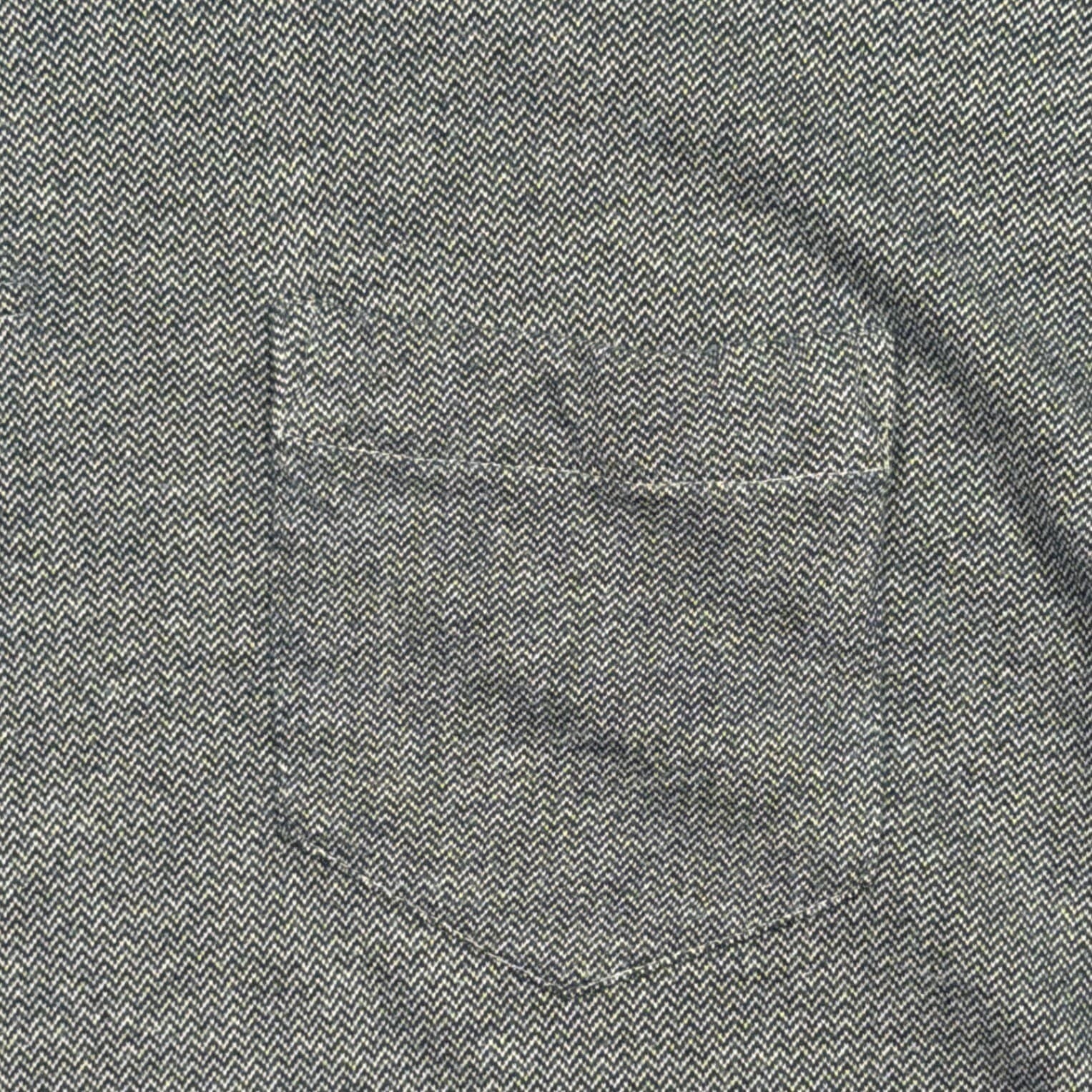 John Ashford Golf Polo Mens L Blue Herringbone Knit Pocket Short Sleeve - Thumbnail 6