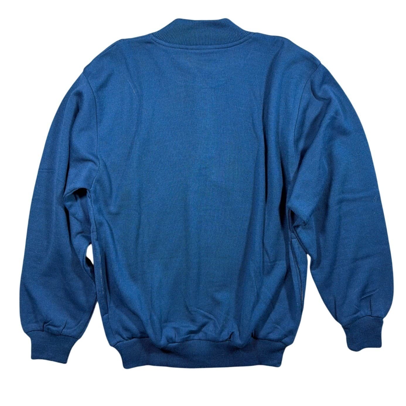Coleman Pullover Sweater Mens Large Blue Excellent Henley Ribbed Knit - Thumbnail 2