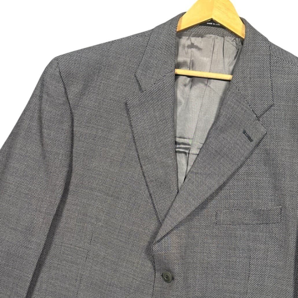 Carlo Mandrone Mens Grey 100% Pure New Wool 3-Button Blazer Sport Coat 48R - Thumbnail 4