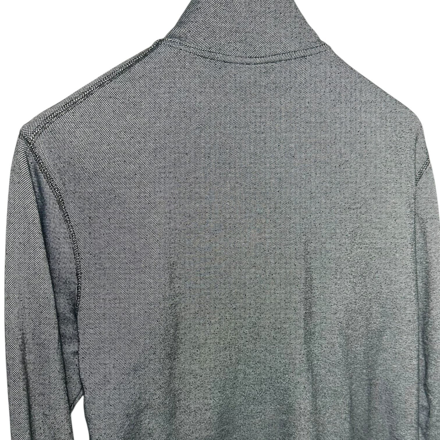 APT. Size 9 Men's Size M Lightweight Gray Performance Quarter-Zip Pullover Top - Thumbnail 6