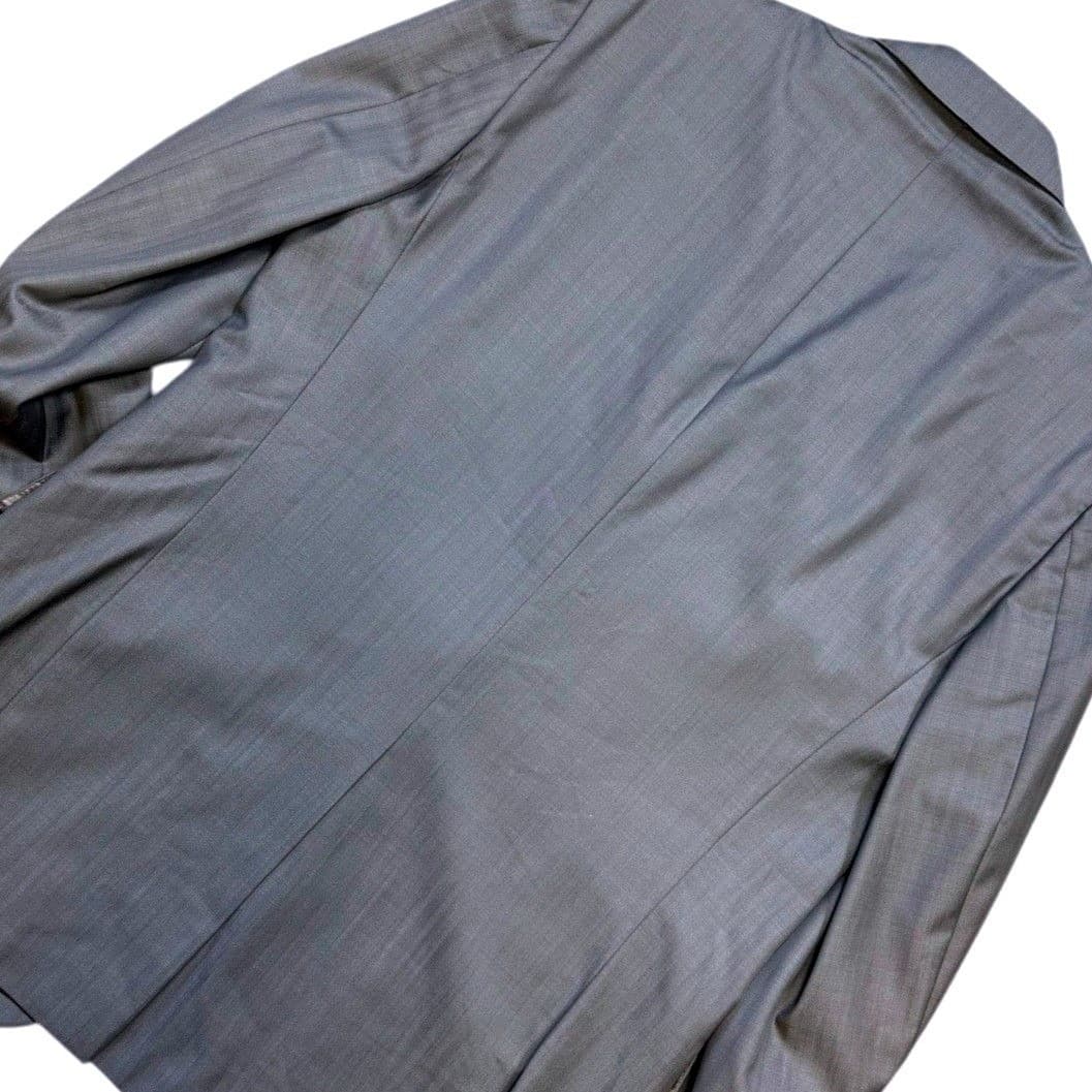 Hart Schaffner Marx Blazer Mens 42L Gray Excellent Zignone Wool Herringbone - Thumbnail 5