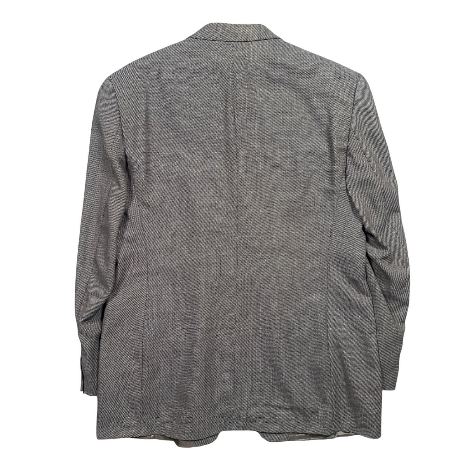 Carlo Mandrone Mens Grey 100% Pure New Wool 3-Button Blazer Sport Coat 48R - Thumbnail 3