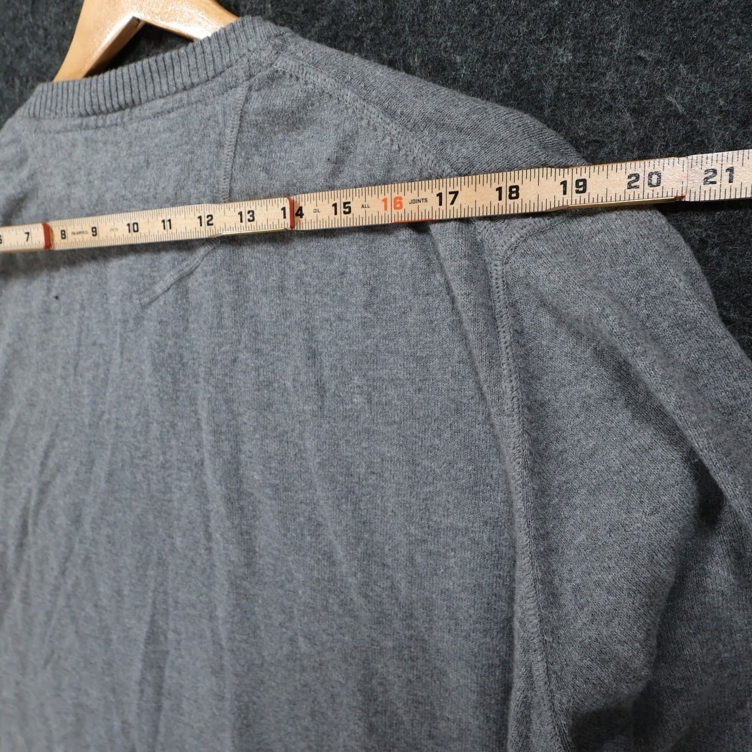 Eddie Bauer V-Neck Sweater Mens XL Gray Excellent Classic Knit - Thumbnail 6