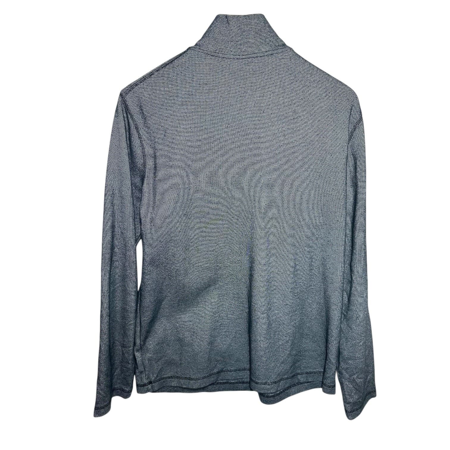 APT. Size 9 Men's Size M Lightweight Gray Performance Quarter-Zip Pullover Top - Thumbnail 5