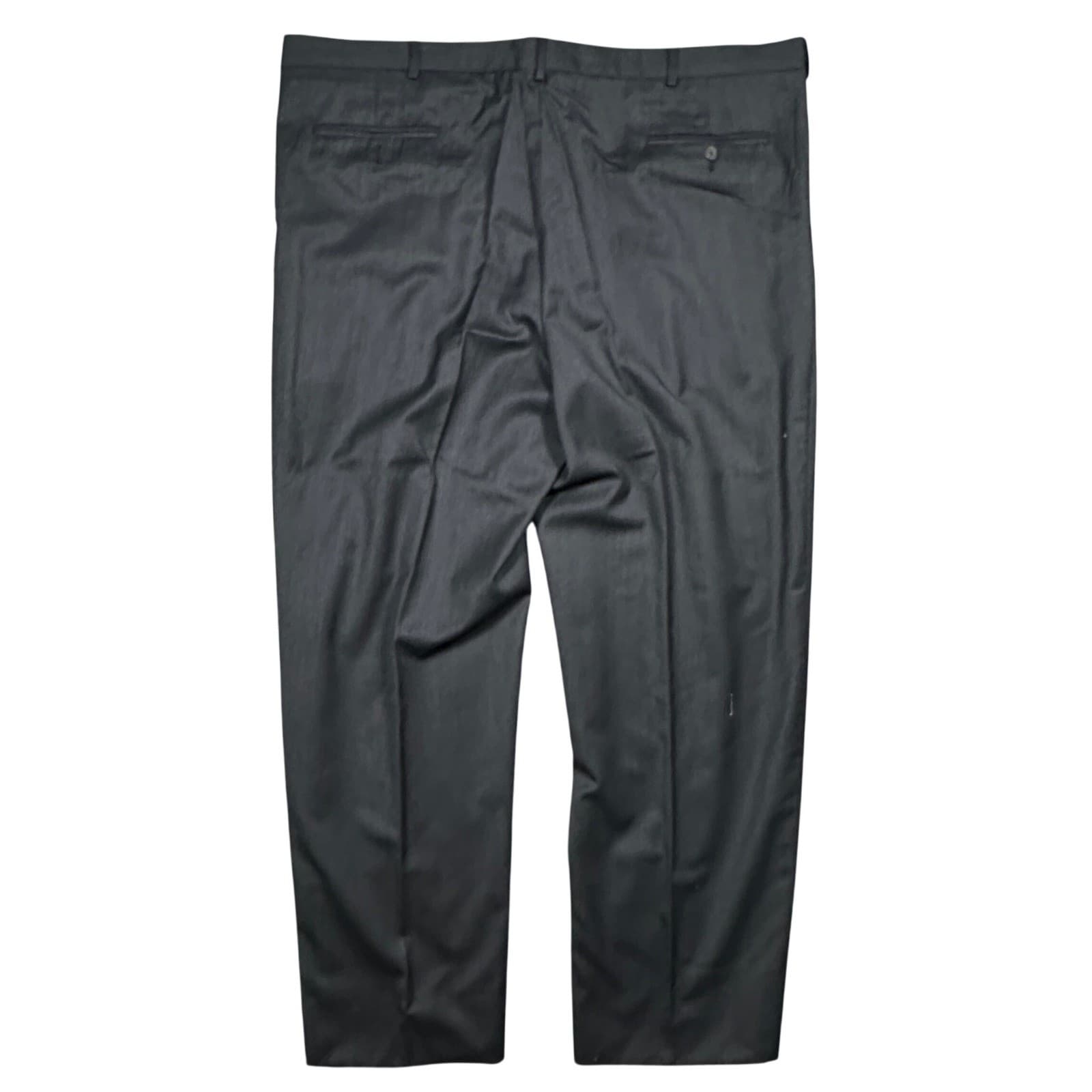 Lands' End Dress Pants Men 44 Long Charcoal Grey Excellent 100% Wool Pleated - Thumbnail 5