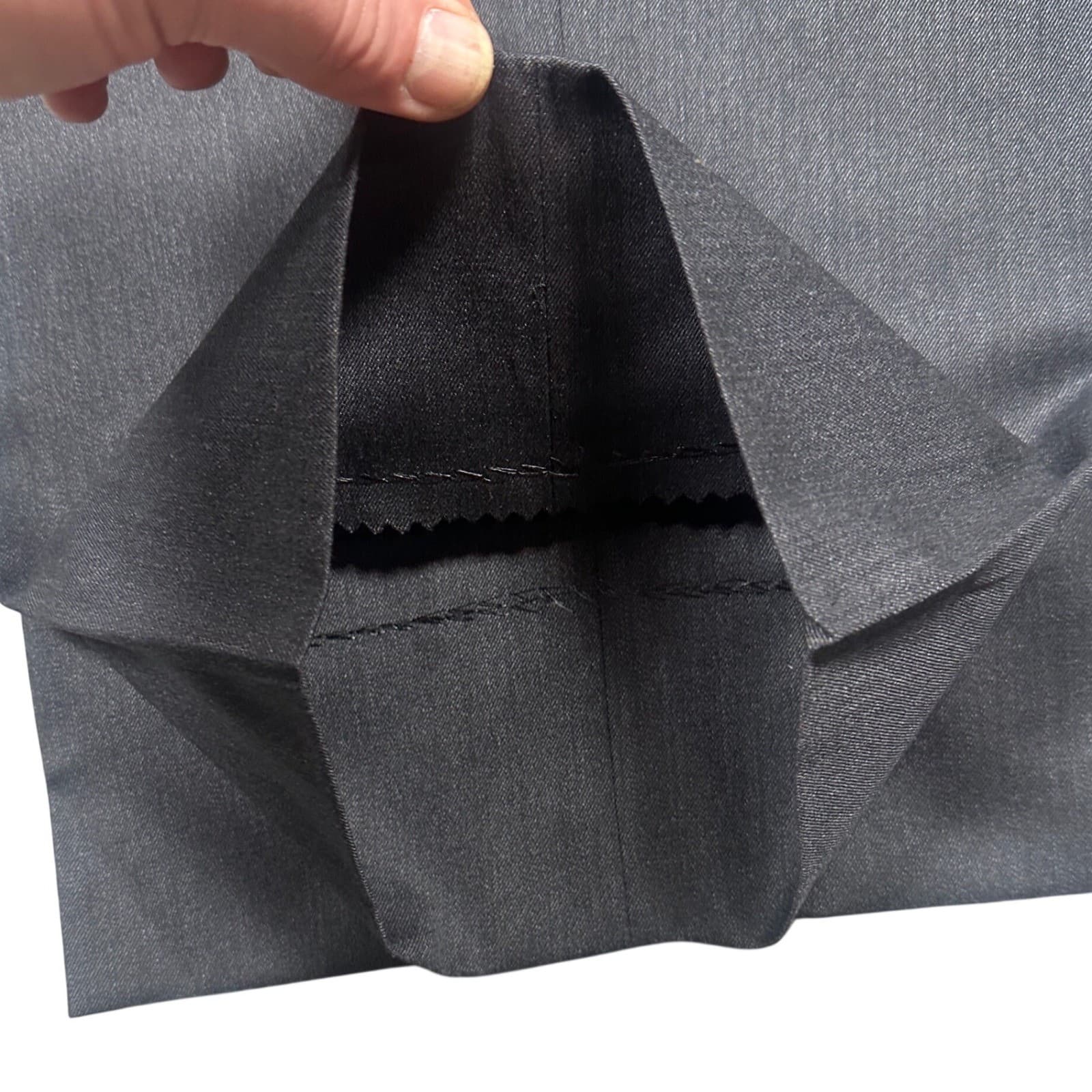 Lands' End Dress Pants Men 44 Long Charcoal Grey Excellent 100% Wool Pleated - Thumbnail 6