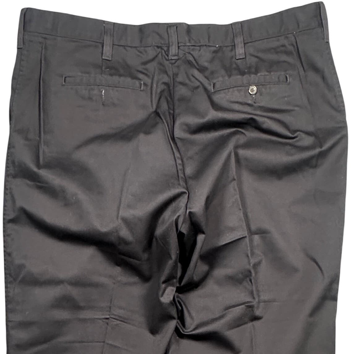 Eddie Bauer WRIN Black Pleated Chinos Mens 44x32 100% Cotton Pants - Thumbnail 4