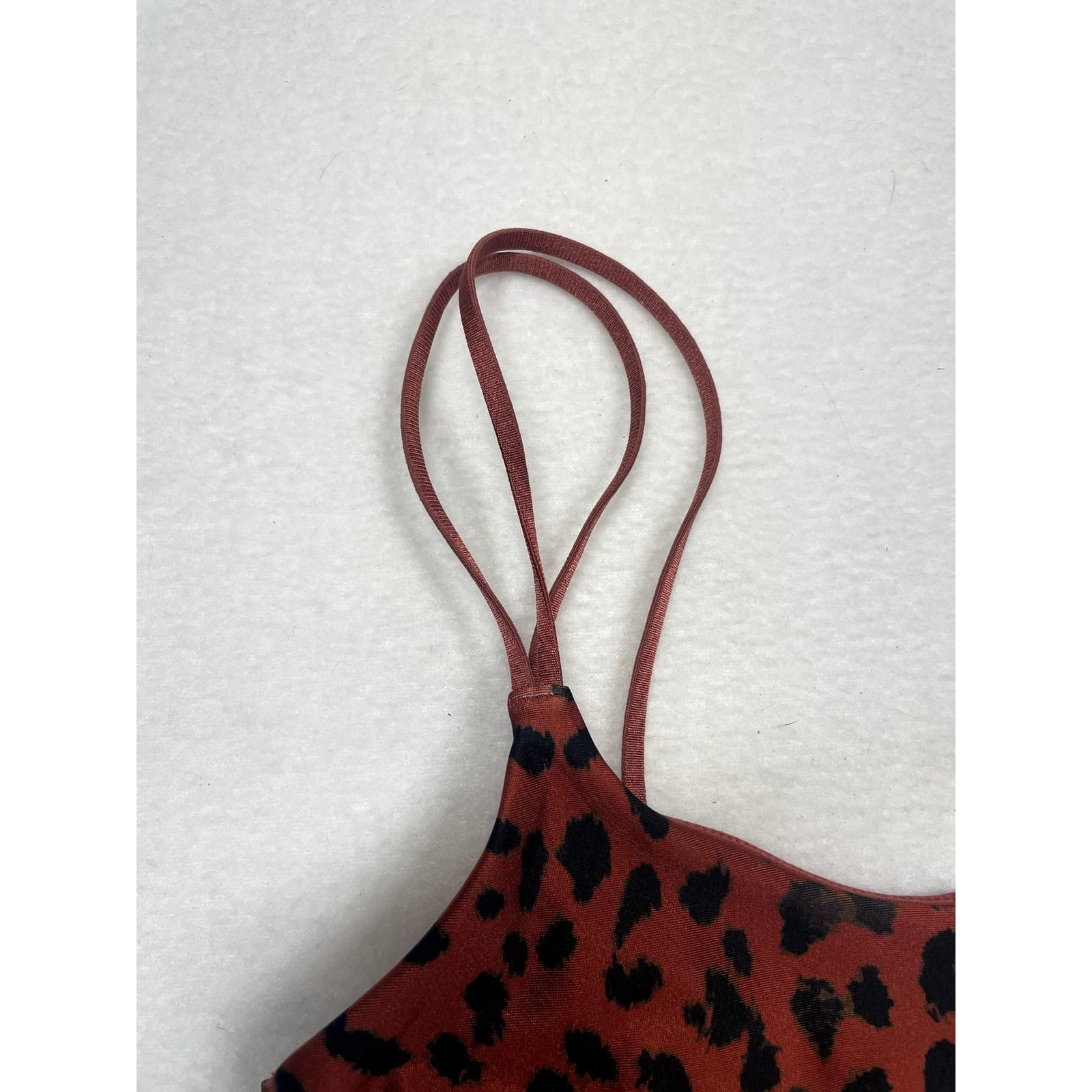 H&M Women’s Size 4 Cheetah Print Bikini Top | Burnt Orange Swimwear - Thumbnail 3