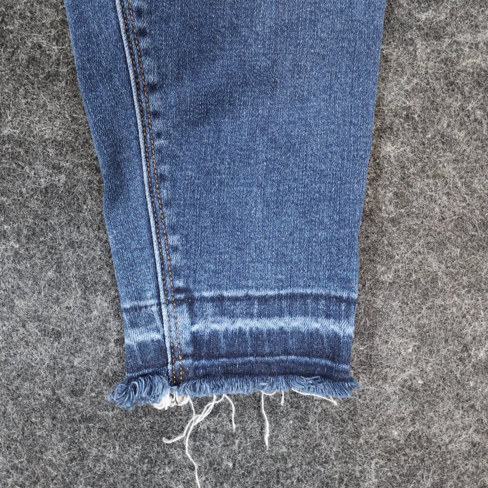 Spanx Jean-ish Leggings Womens Medium Cotton Blend Skinny Distressed Raw Hem - Thumbnail 13