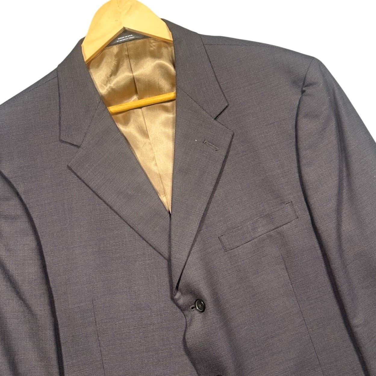 Austin Reed Mens 50R Blazer Charcoal Grey 3-Button Sport Coat - Thumbnail 4
