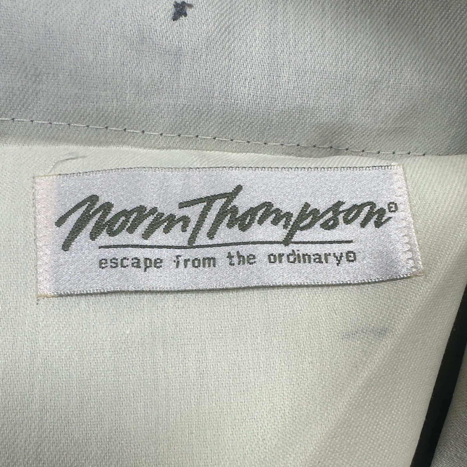 Norm Thompson Dress Pants Men 44 Long Grey Pleated Worsted Wool Blend - Thumbnail 8
