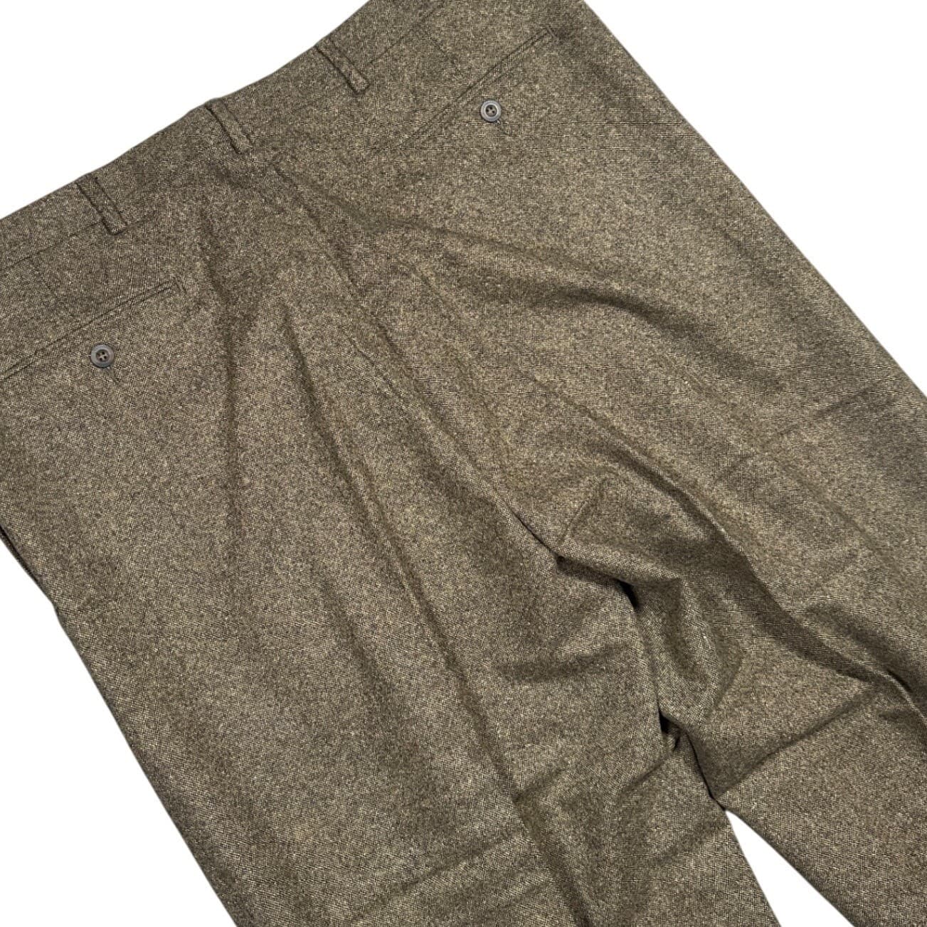 Irvine Park Mens Brown Wool Cashmere Blend Pleated Dress Pants 44-XL - Thumbnail 4